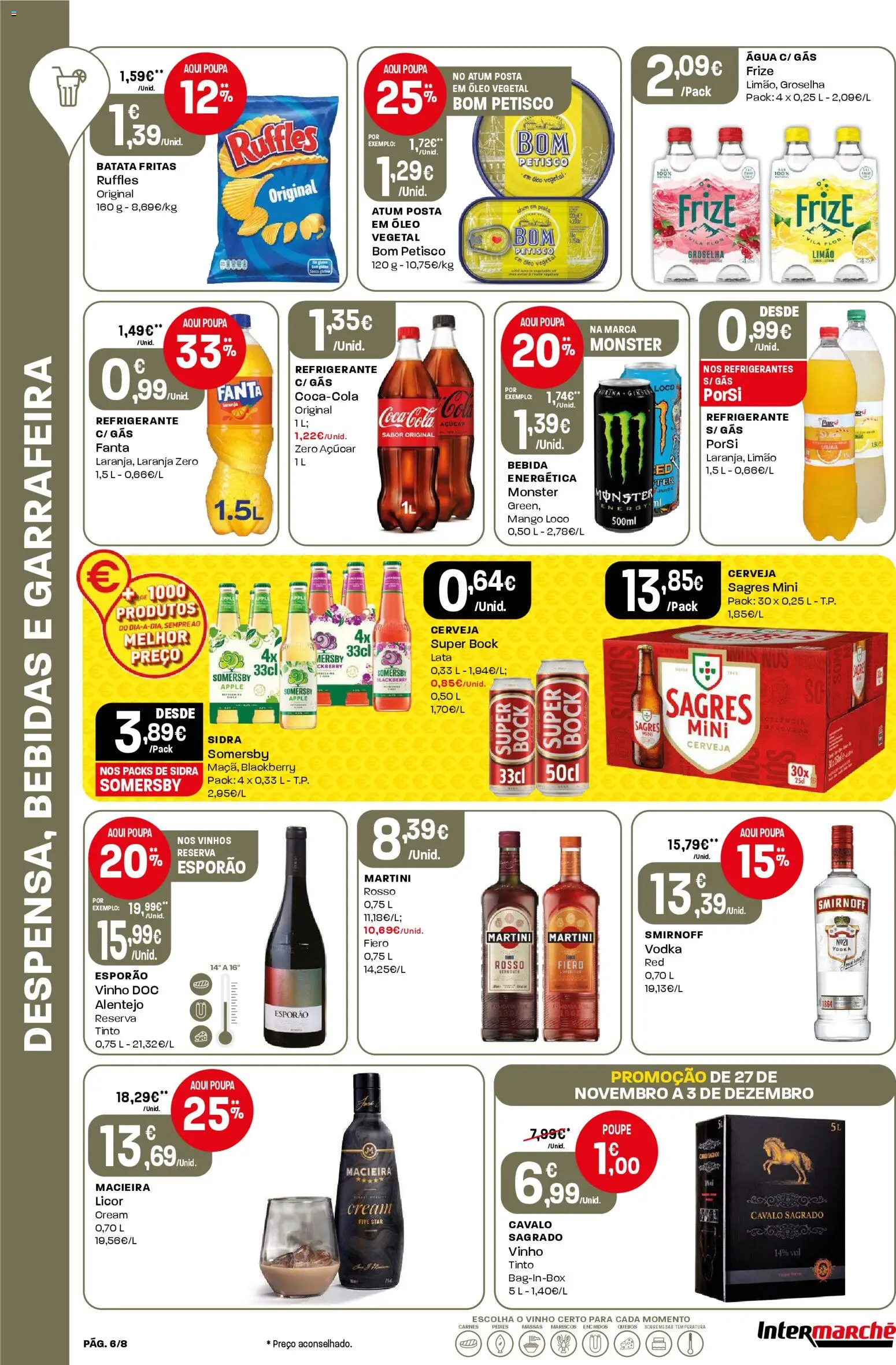 Intermarché Folheto Mini │ válido de 27.11.2025 | Página: 6 | Produtos: Refrigerante, Atum, Açúcar, Bebida