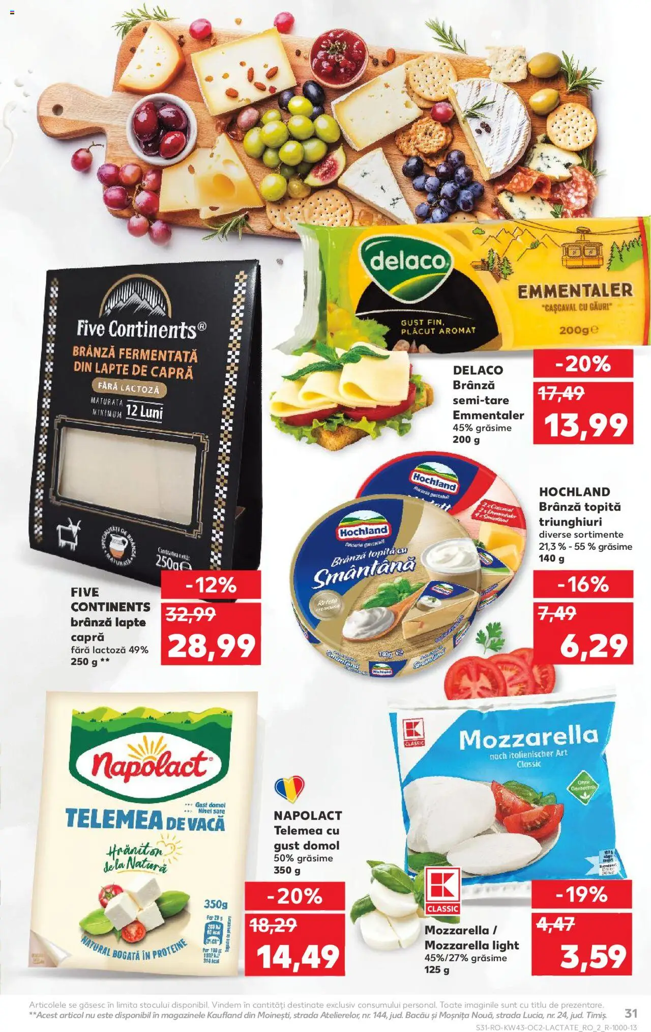 Noul catalog Kaufland – valabil de la 22.10.2025 | Pagină: 31 | Produse: Lapte, Brânză, Smântână, Sare