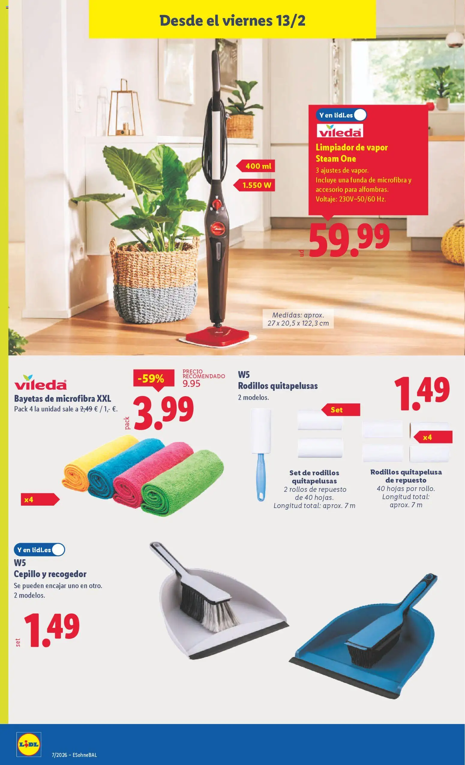 Lidl folleto de bazar │ válido desde el 09.02.2026 | Página: 24 | Productos: Cepillo, Funda, Table pliante