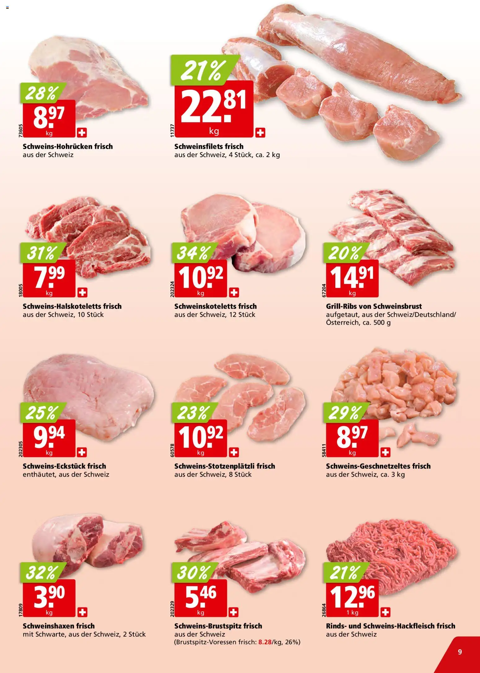 Aligro aktionen Schlieren, Gossau SG, Frauenfeld, Rapperswil-Jona, Sargans, Bern, Brüttisellen, Pratteln, Emmen, Spreitenbach – gültig ab 23.03.2026 | Seite: 9