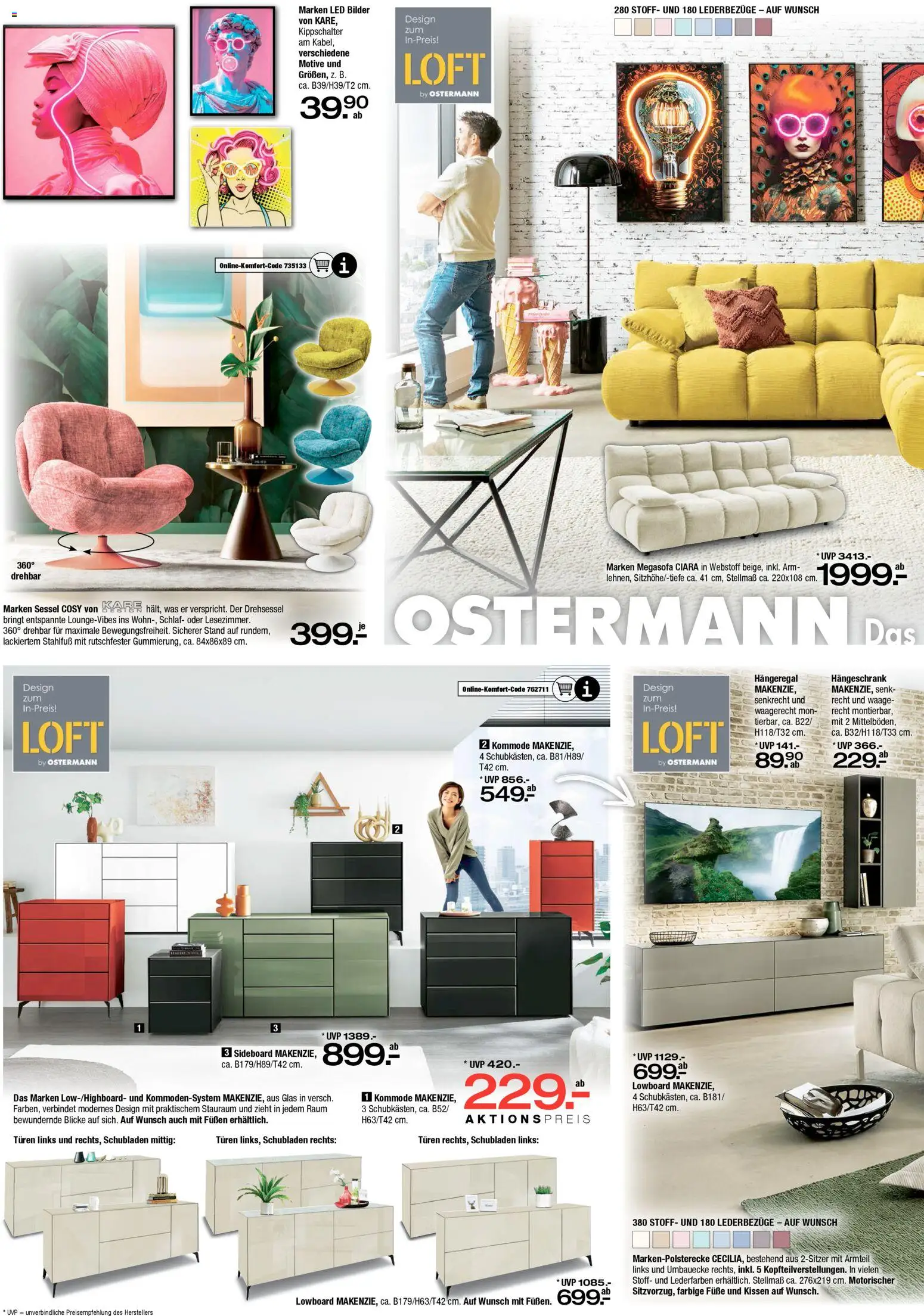 Ostermann Prospekt 	 – gültig ab 11.04.2026 | Seite: 8 | Produkte: Lowboard, Kommode, Hängeschrank, Bilder