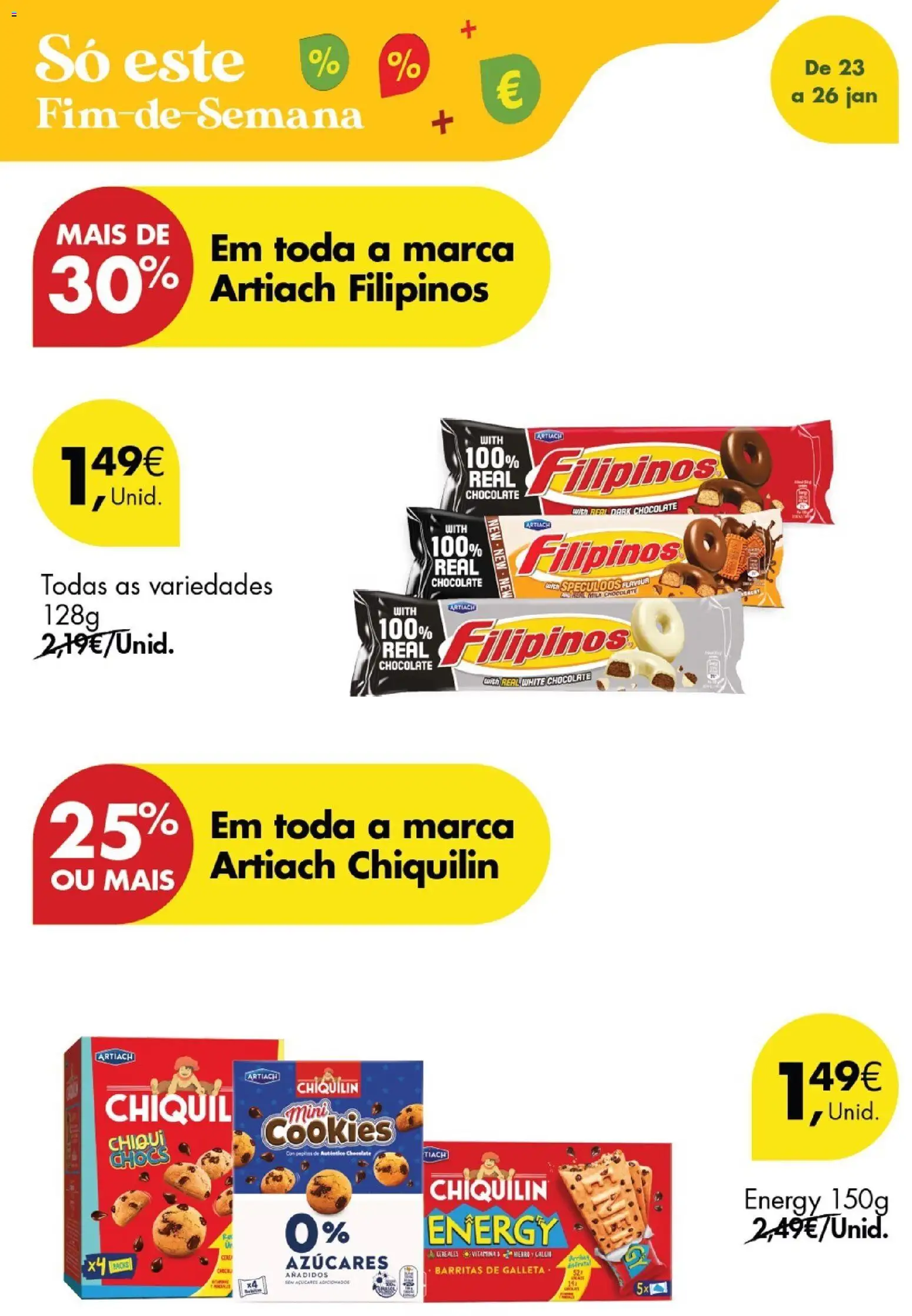 Pingo Doce Poupe este Fim de Semana │ válido de 23.01.2026 | Página: 16 | Produtos: Filipinos, Chocolate