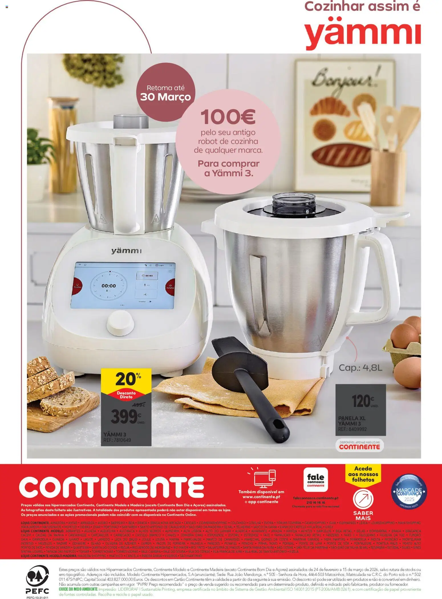 Continente - Tudo para a Casa │ válido de 24.02.2026 | Página: 28 | Produtos: Câmera, Alhos, Panela