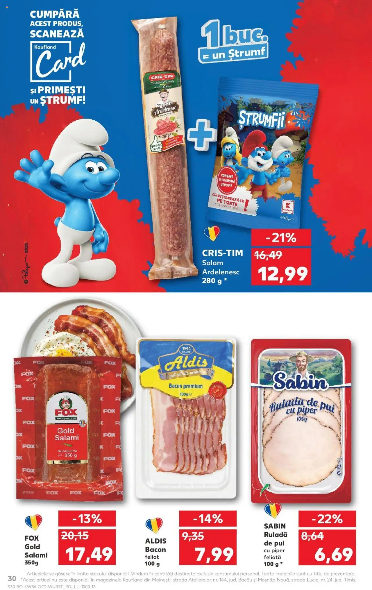 Noul catalog Kaufland – valabil de la 03.09.2025 | Pagină: 30 | Produse: Hacıyatmaz Kedi Oyuncağı, Bacon, Salam, Piper