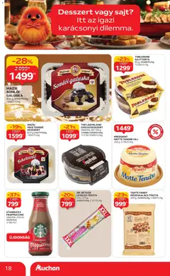Auchan - Karácsonyi prémium élelmiszer hipermarket ajánlataink - amely érvényes a következő dátumtól: 20.11.2025 | Oldal: 18 | Termékek: Leveles tészta, Mézeskalács, Mézeskalács tészta, Vaj