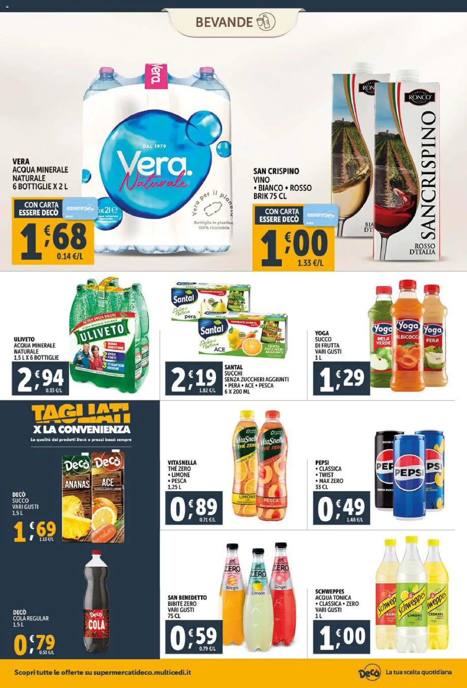 Volantino Decò del 09.01.2026 | Pagina: 16 | Prodotti: Acqua, Vino, Bibite, Cedrata