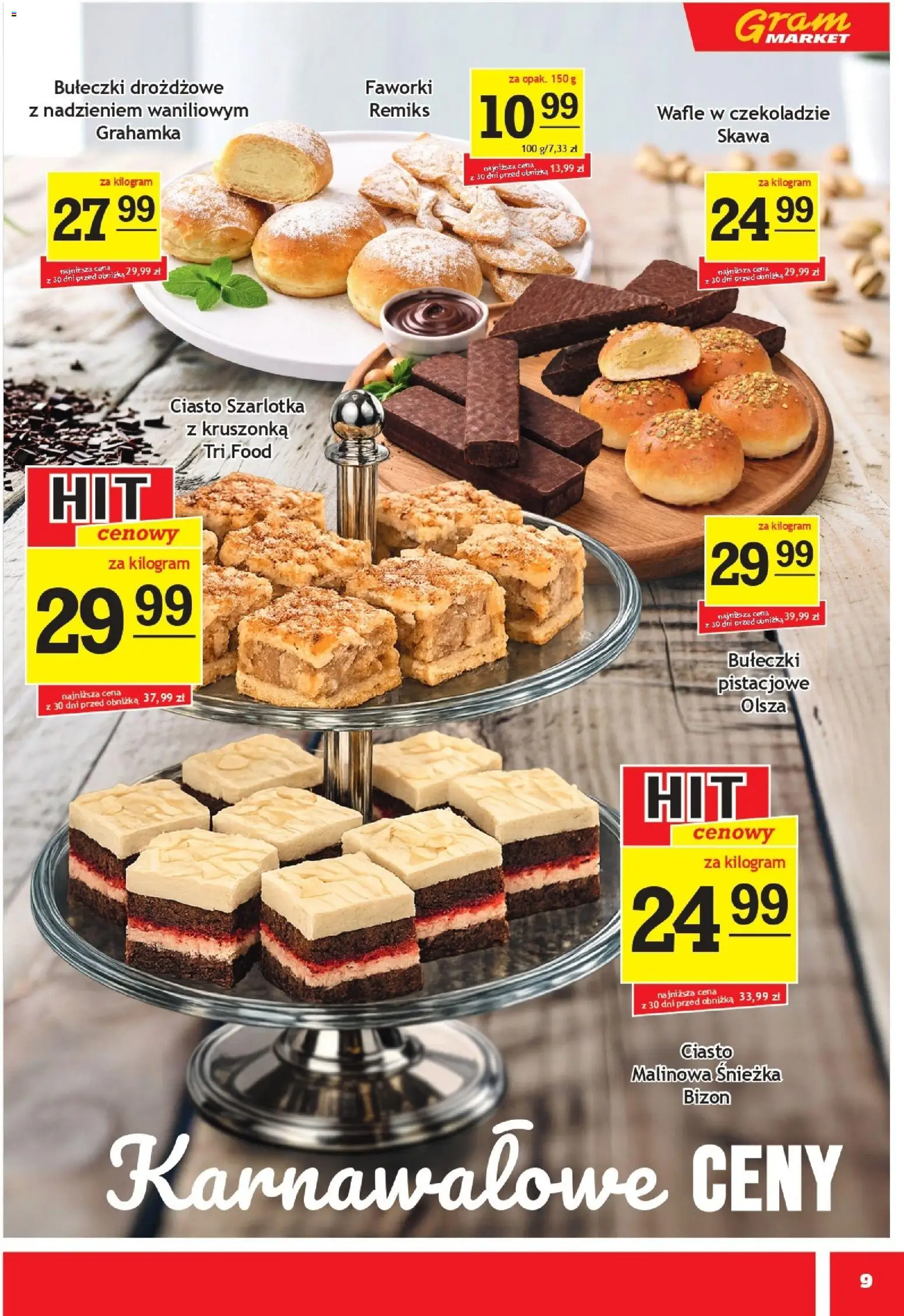 Gram Market Gazetka od 14.01.2026 | Strona: 9 | Produkty: Wafle, Ciasto