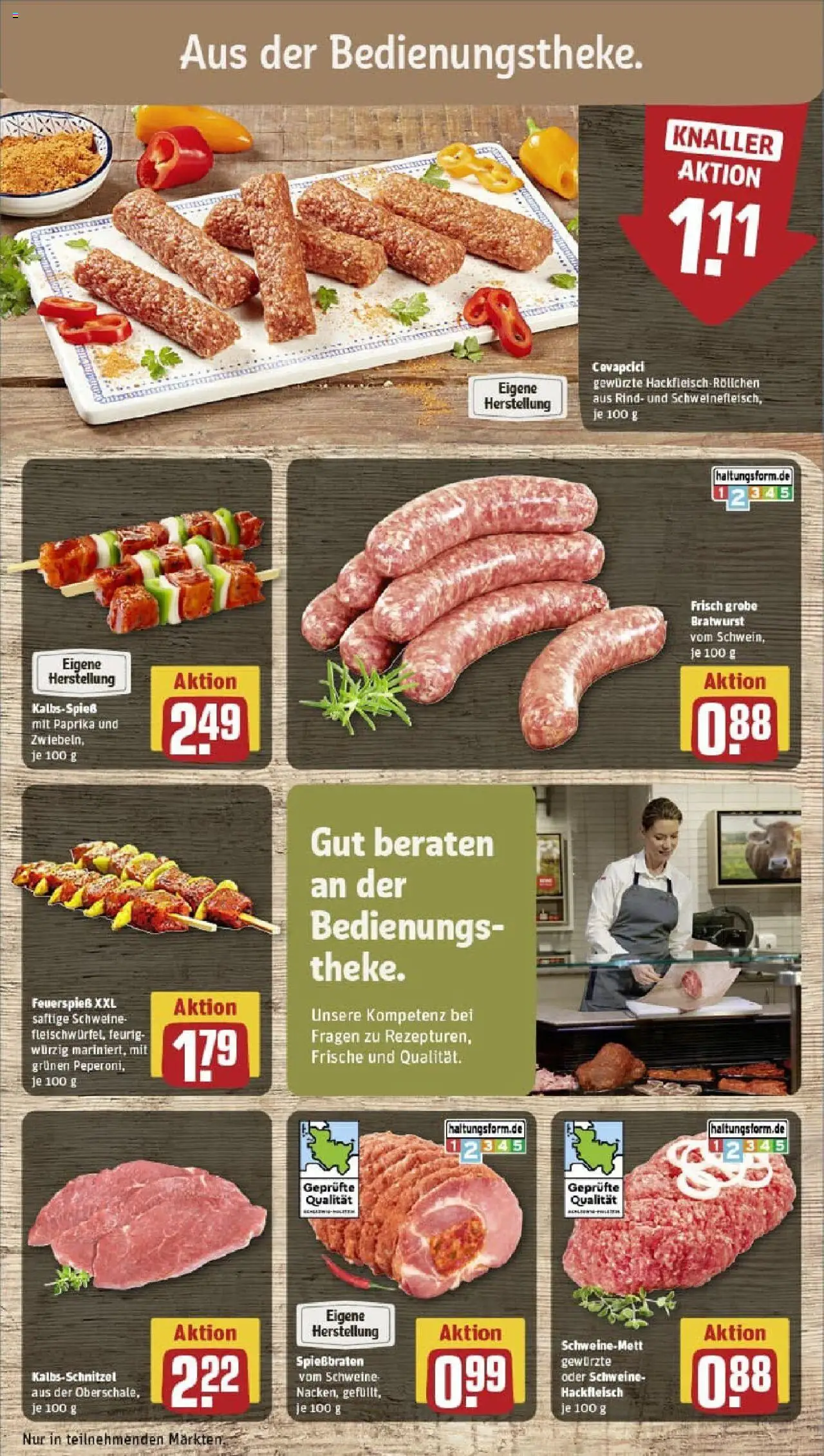Rewe prospekt Kappeln	 - gültig ab dem 13.07.2025 | Seite: 10 | Produkte: Bratwurst, Cevapcici, Paprika, Hackfleisch