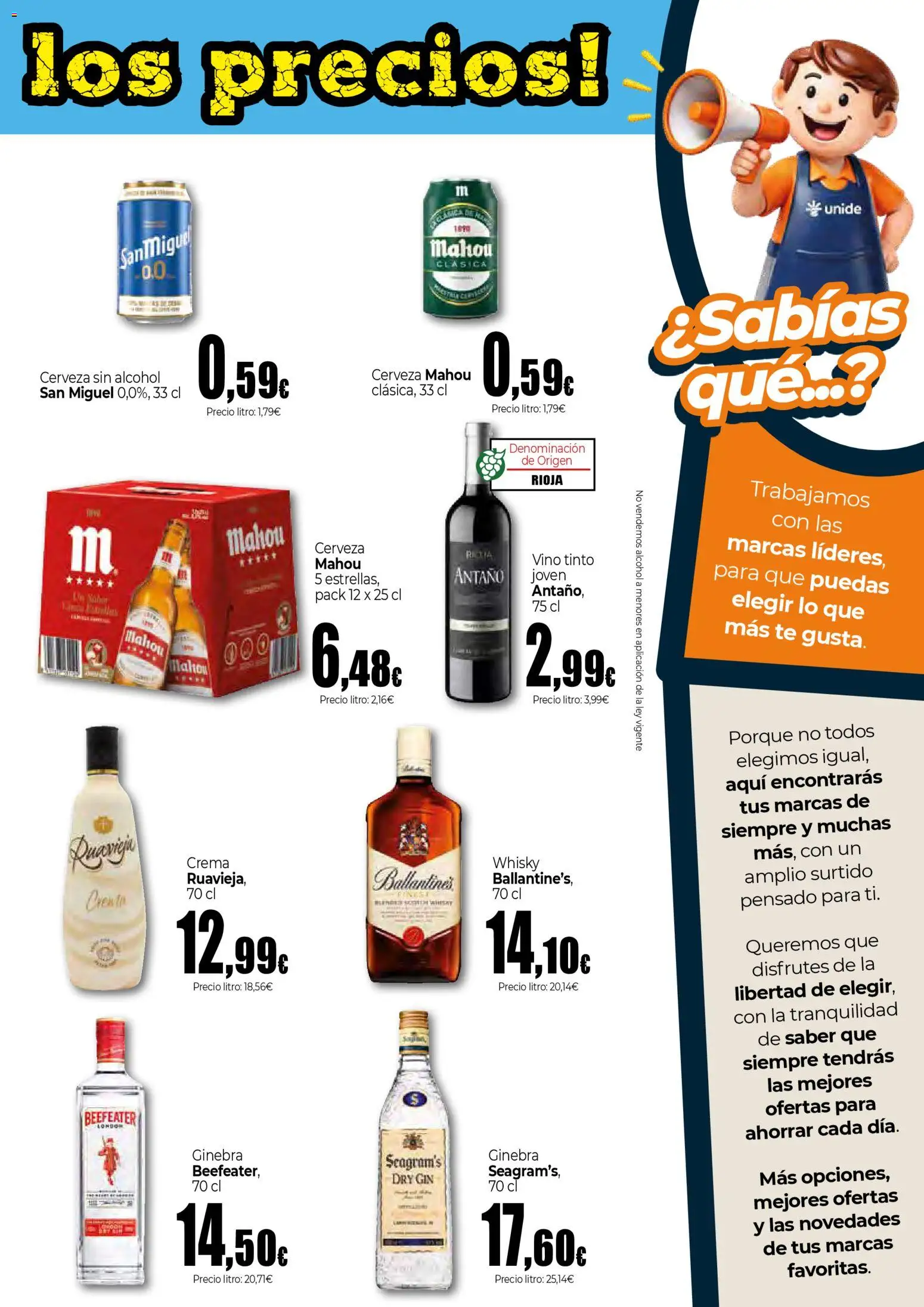 Unide - Super │ válido desde el 23.04.2026 | Página: 7 | Productos: Cerveza sin alcohol, Vino, Crema, Whisky