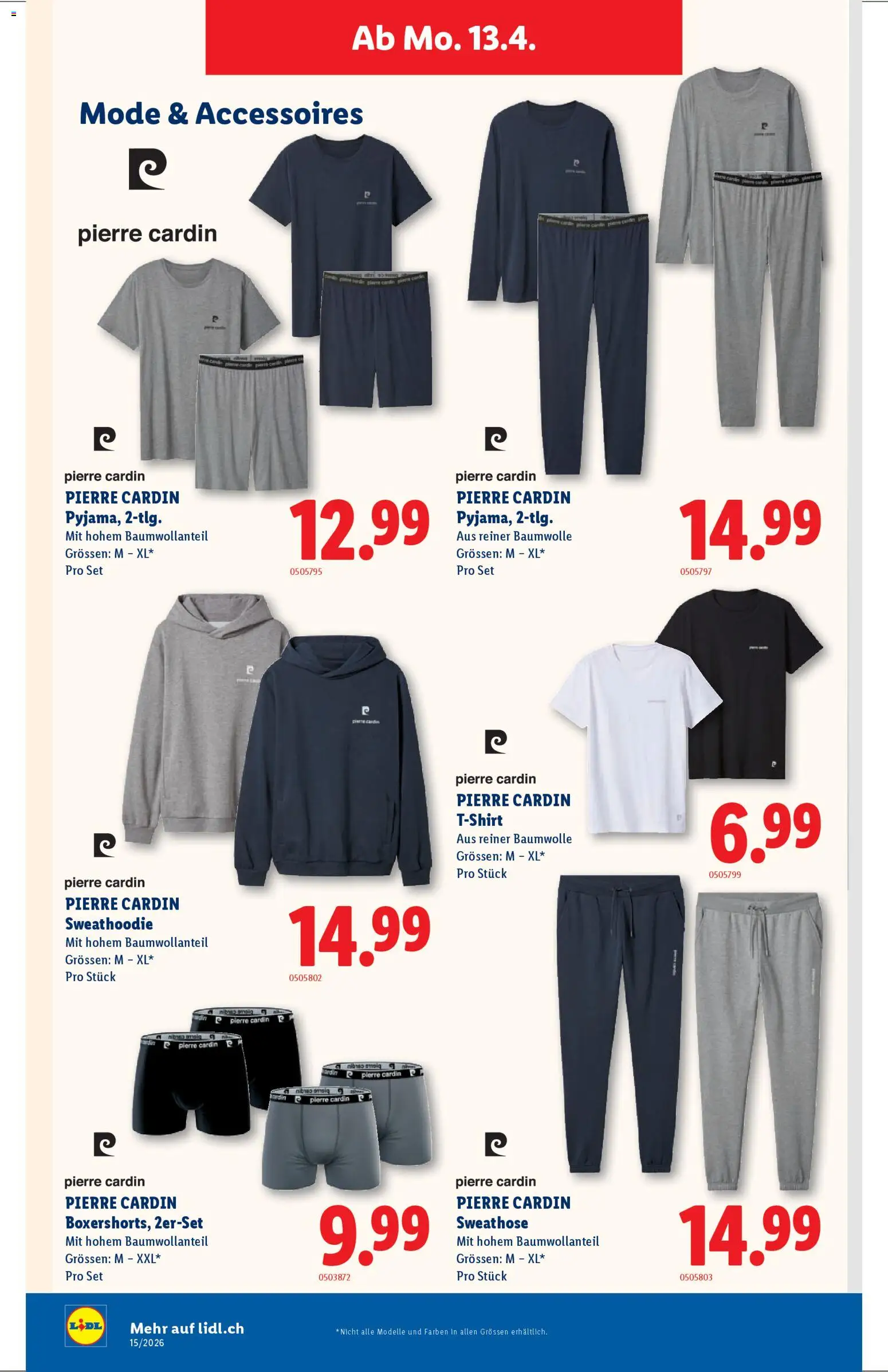 Lidl aktionen – gültig ab 09.04.2026 | Seite: 26 | Produkte: Sweathose