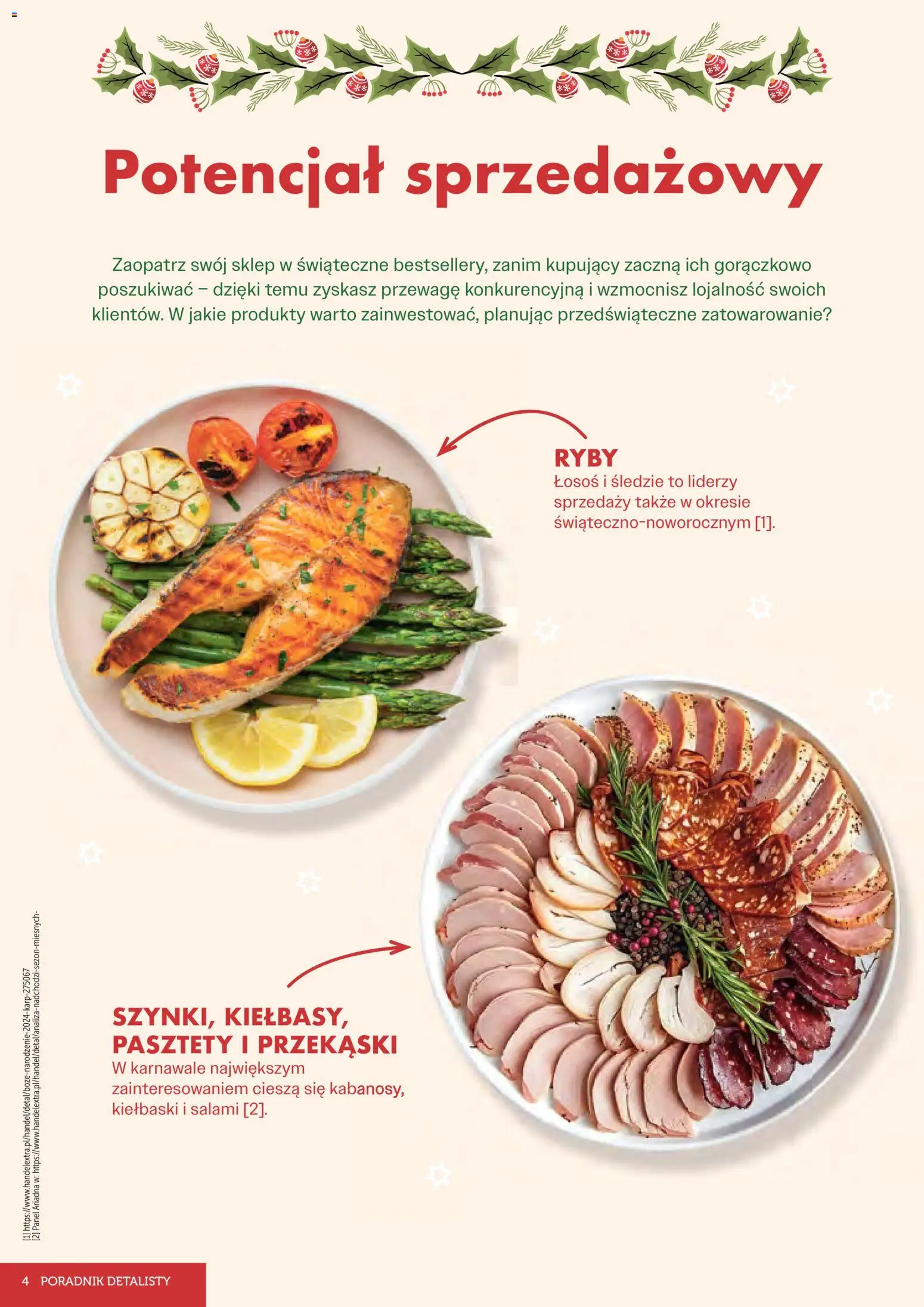 Eurocash Gazetka - Czas Świętowania od 03.11.2025 | Strona: 4 | Produkty: Kiełbaski, Łosoś, Salami, Ryby