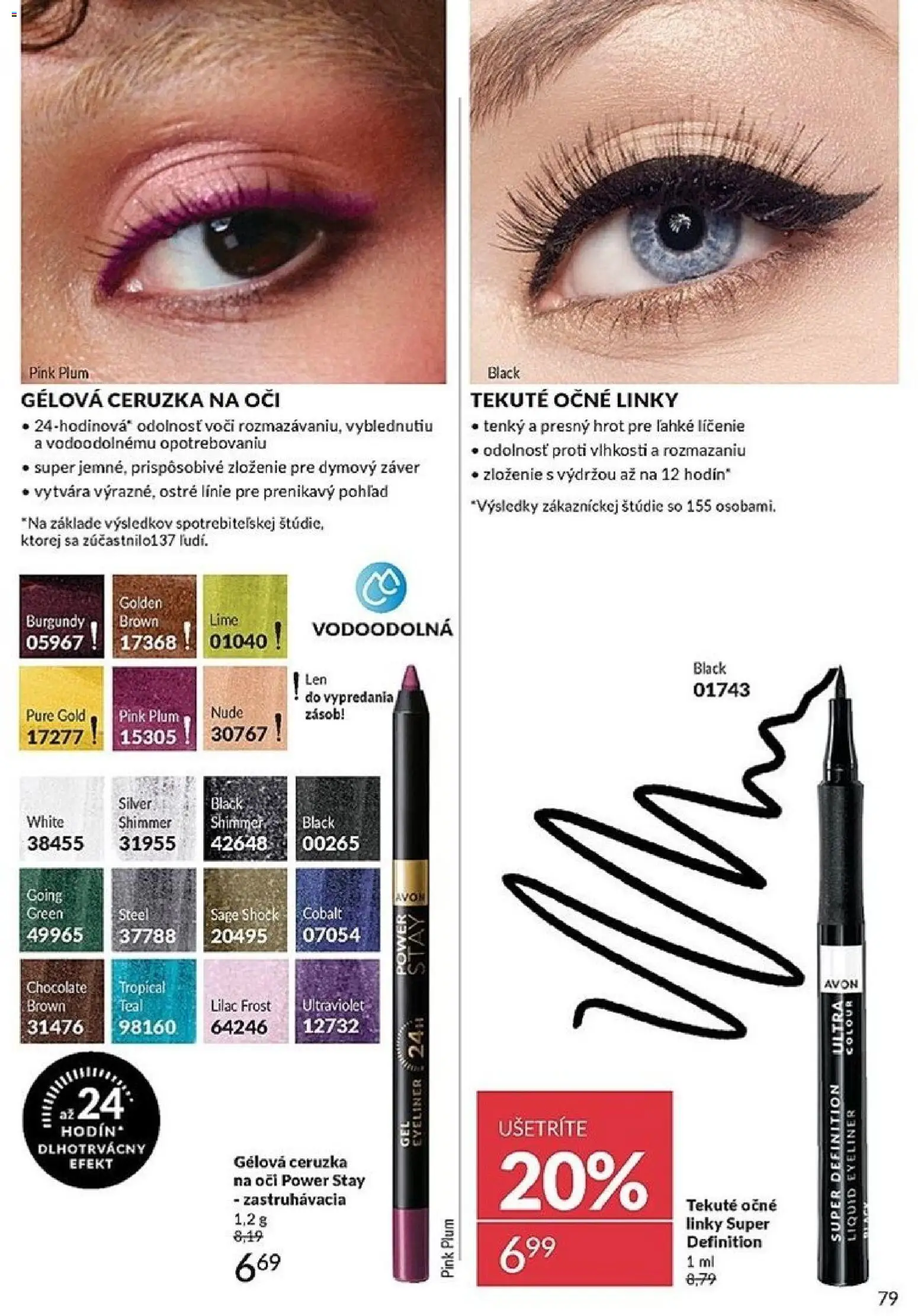Nové Avon akcie – leták je platný od 01.11.2025 | Strana: 79 | Produkty: Ceruzka na oči, Ceruzka