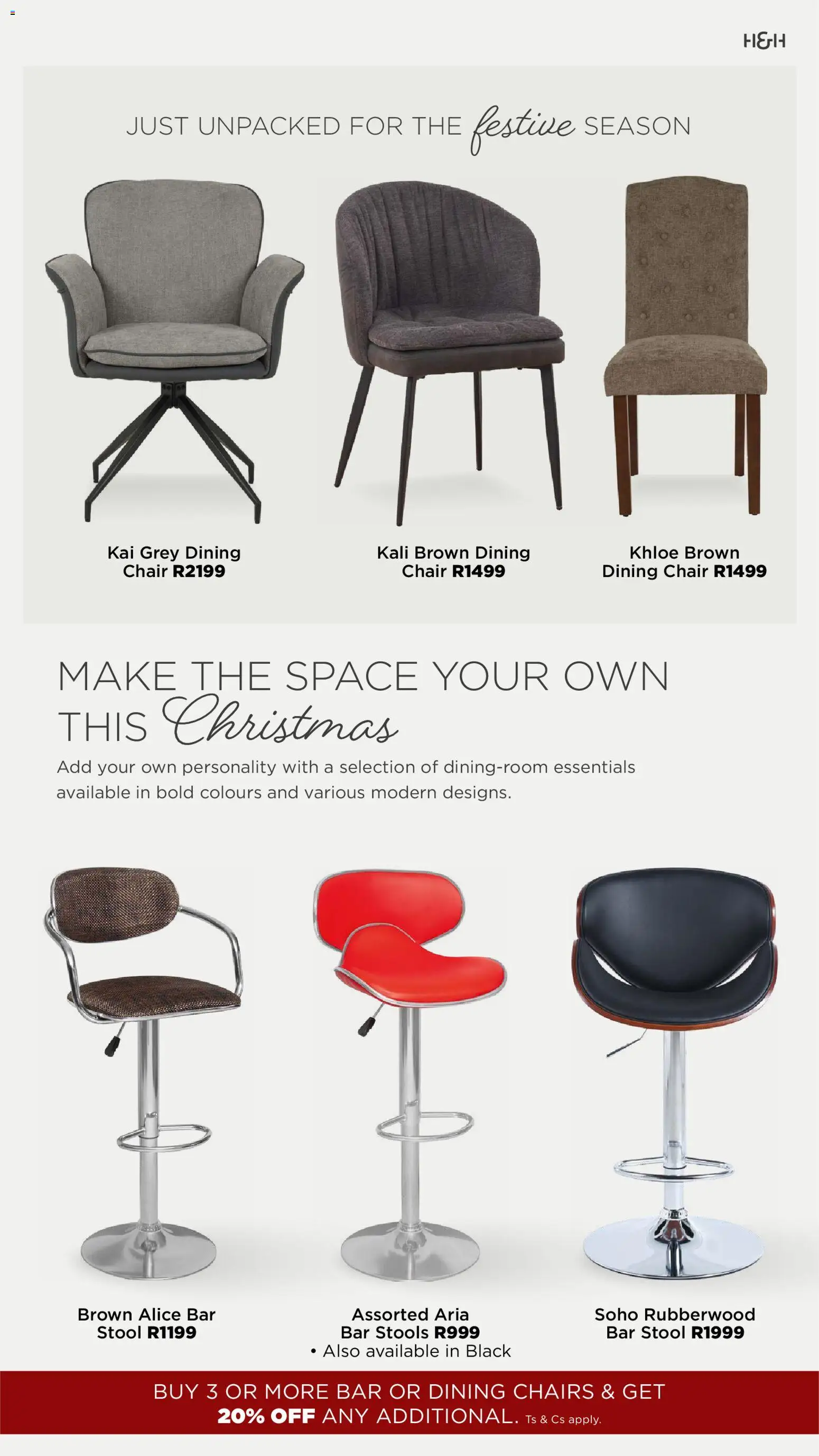 New House and Home catalogue – valid from 17.11.2025 | Page: 18 | Products: Stool, Chair, Bar stool
