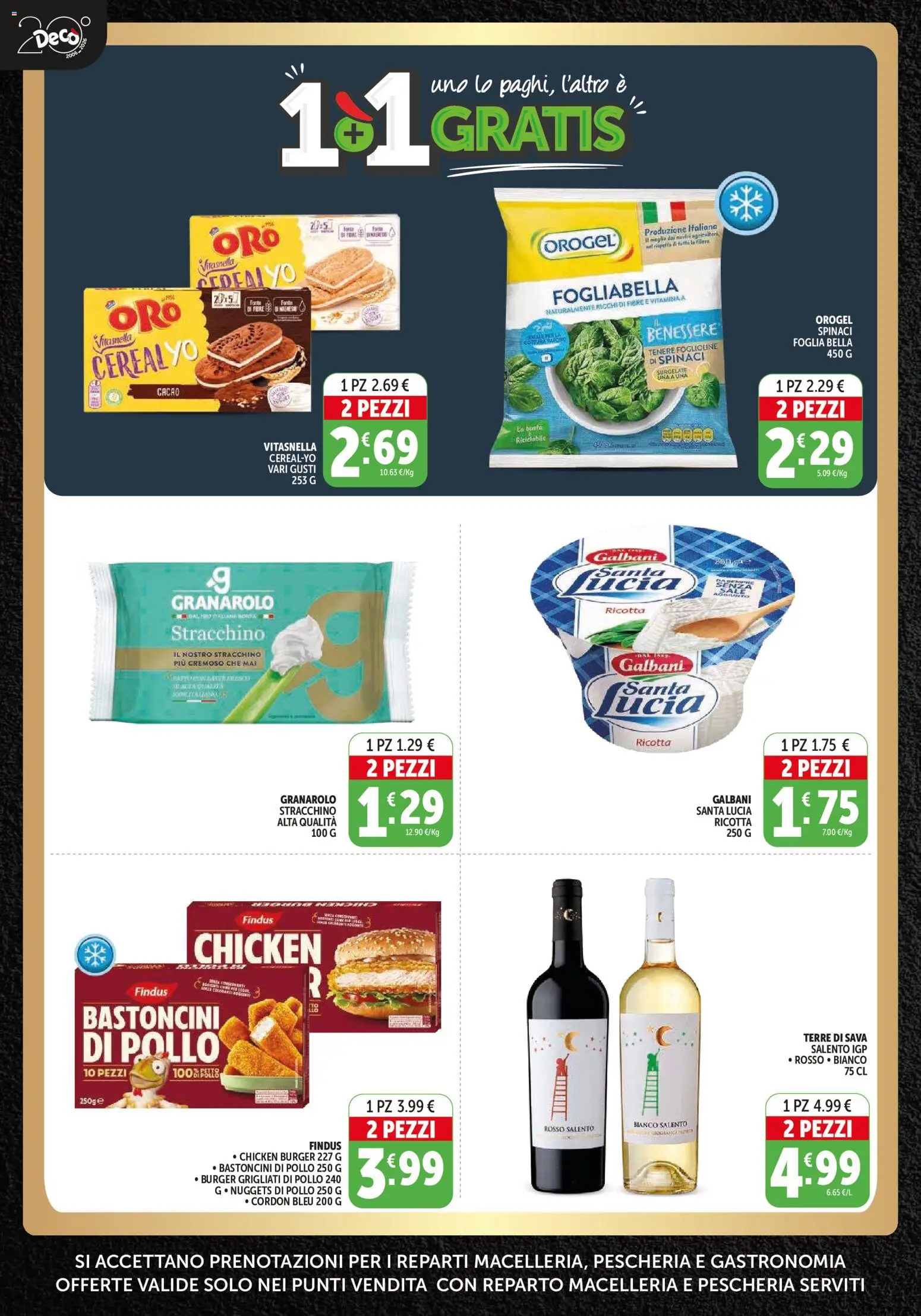 Volantino Decò del 09.04.2026 | Pagina: 2 | Prodotti: Sale, Spinaci, Stracchino, Cacao