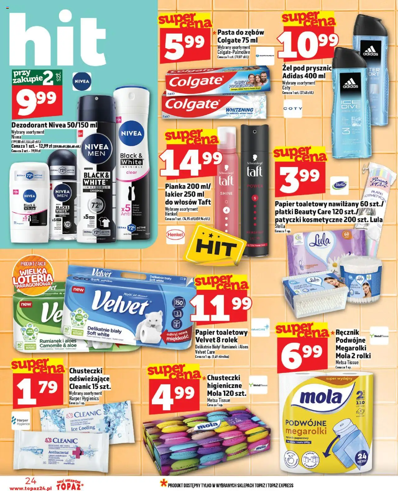 Topaz Gazetka - Ceny małe na stałe od 28.08.2025 | Strona: 24 | Produkty: Rolki, Aloes, Prysznic, Płatki