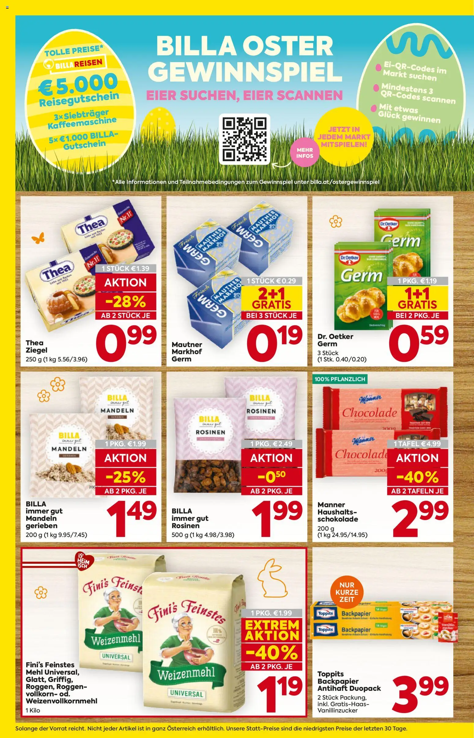 Billa Flugblatt - Oberösterreich gültig ab 19.03.2026 | Seite: 8 | Produkte: Rosinen, Kaffeemaschine, Eier, Schokolade