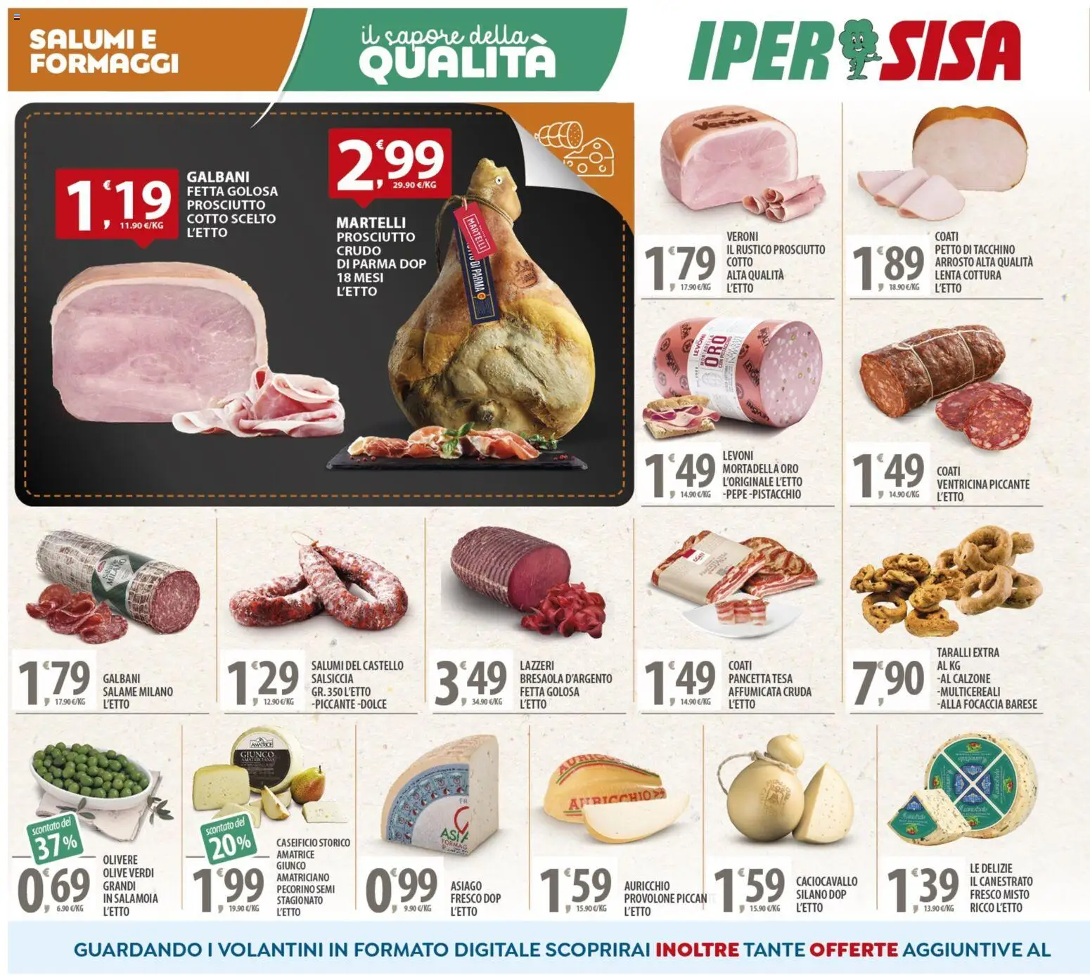 Volantino SISA del 14.11.2025 | Pagina: 2 | Prodotti: Salame, Pepe, Prosciutto, Salsiccia