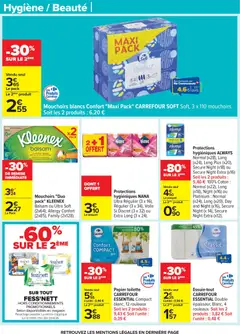 Carrefour - Prévisualisation de Carrefour Les promos du quotidien valide à partir de 15.12.2025 | Page: 43 | Produits: Papier toilette, Coton, Mouchoirs