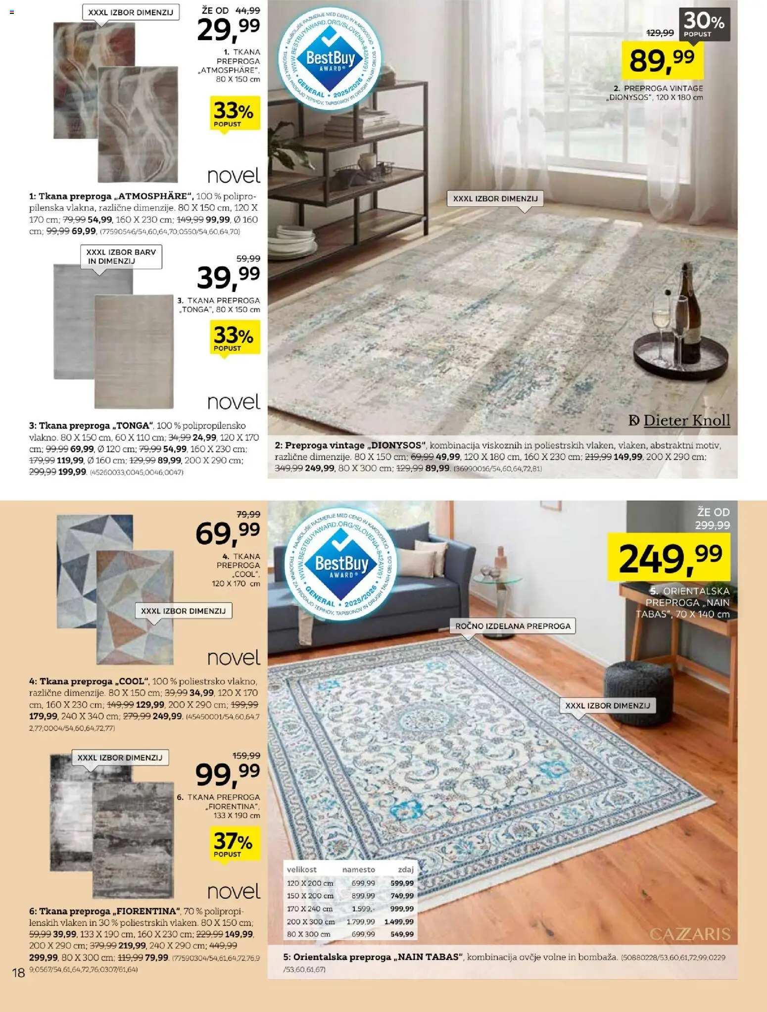 Novi XXXL Lesnina katalog ponudbe – veljaven od 17.02.2026 | Stran: 18 | Izdelki: Preproga