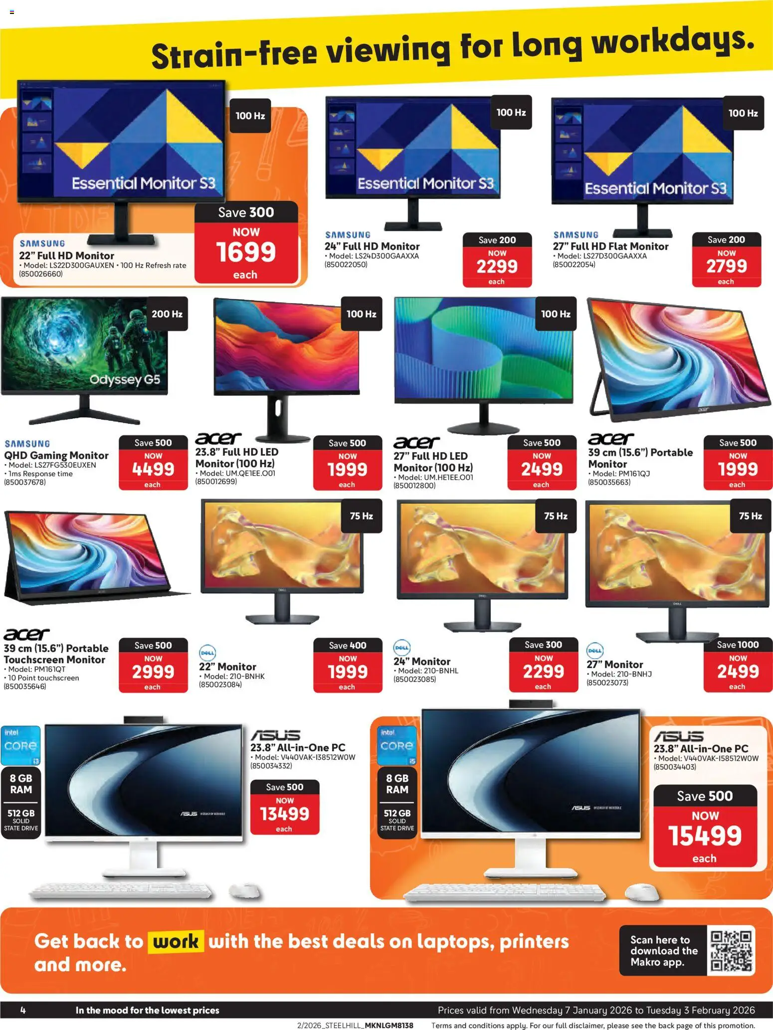 New Makro catalogue – valid from 07.01.2026 | Page: 4 | Products: Monitor, PC