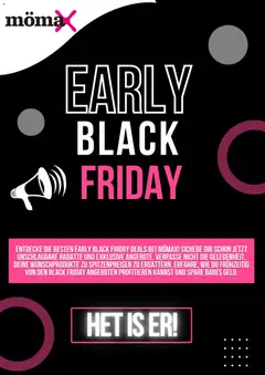 Mömax - Black Friday Ankündigung ab 31.10.2025 gültig