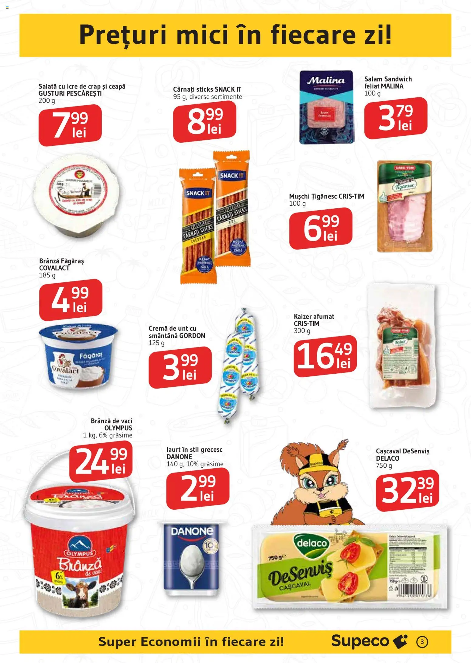 Noul catalog Supeco – valabil de la 19.03.2026 | Pagină: 3 | Produse: Pară, Mici, Unt, Smântână