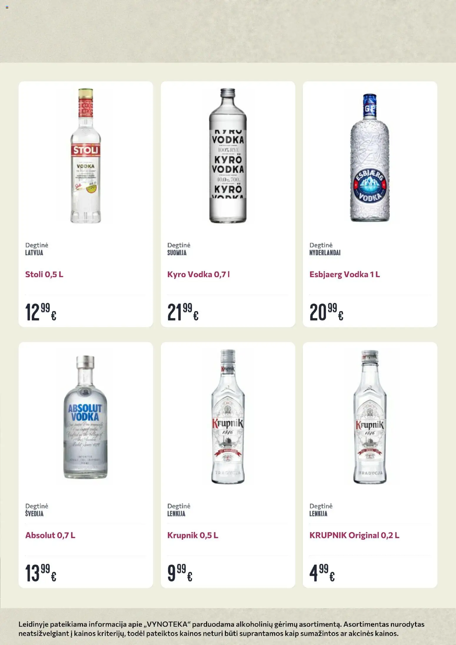 VYNOTEKA akcijos nuo 12.01.2026 | Puslapis: 3 | Prekių: Degtinė