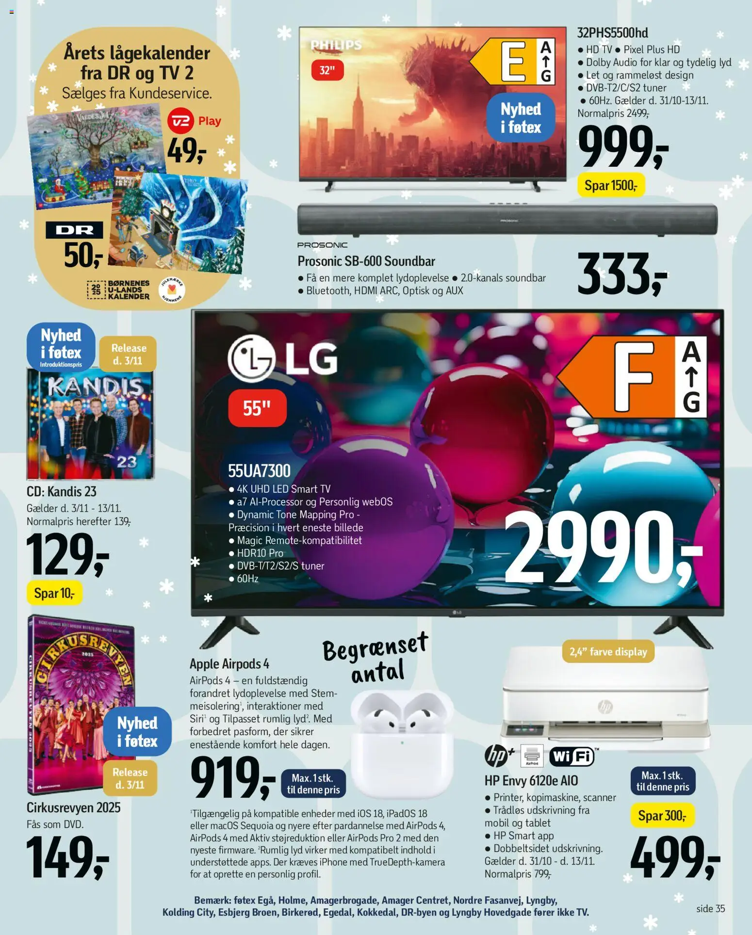 Føtex tilbudsavis – gyldig fra 31.10.2025 | Side: 63 | Produkter: Soundbar, Airpods, Scanner, Søm