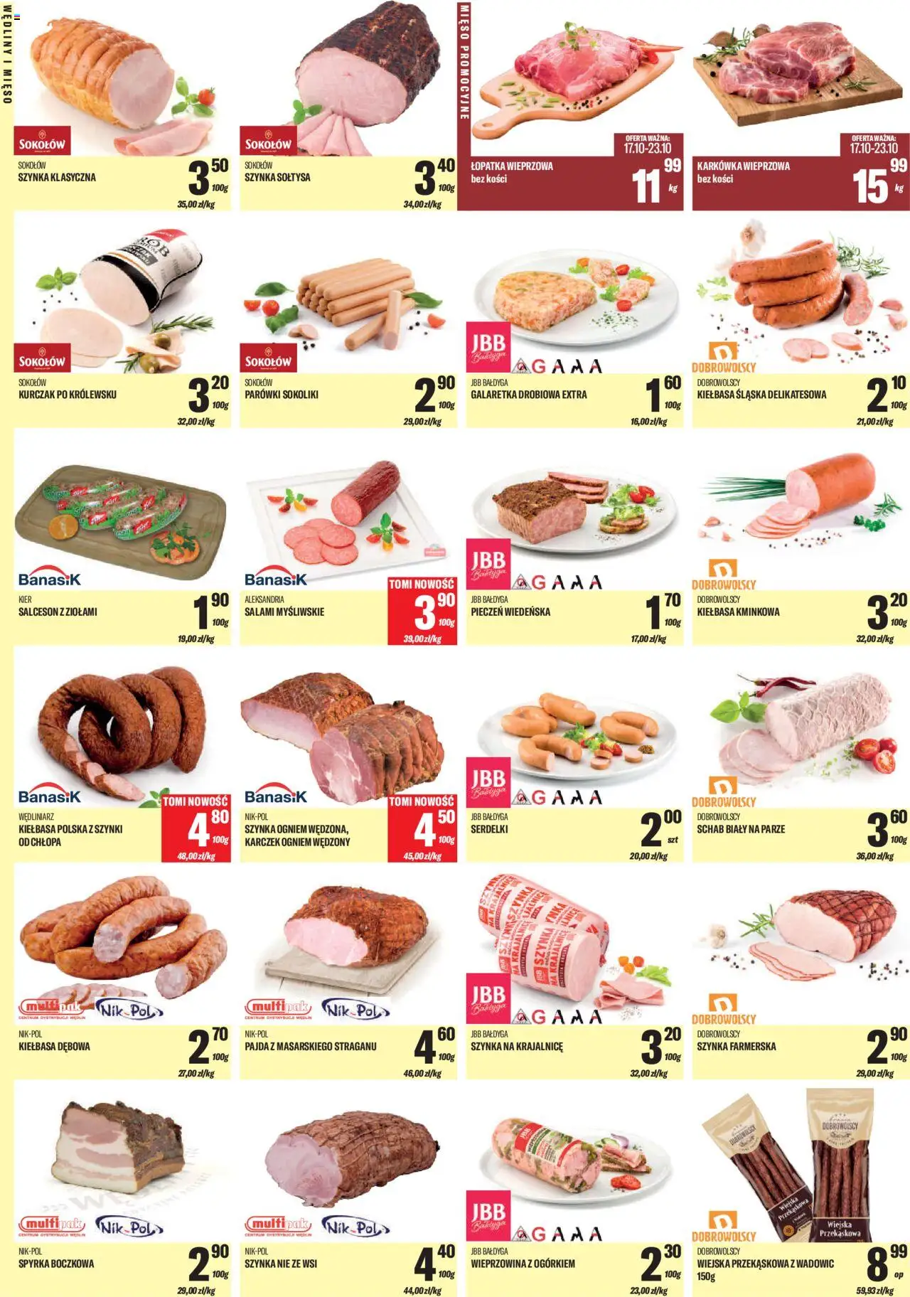 TomiMarkt Gazetka od 10.10.2025 | Strona: 2 | Produkty: Schab, Karkówka wieprzowa, Mięso, Parówki