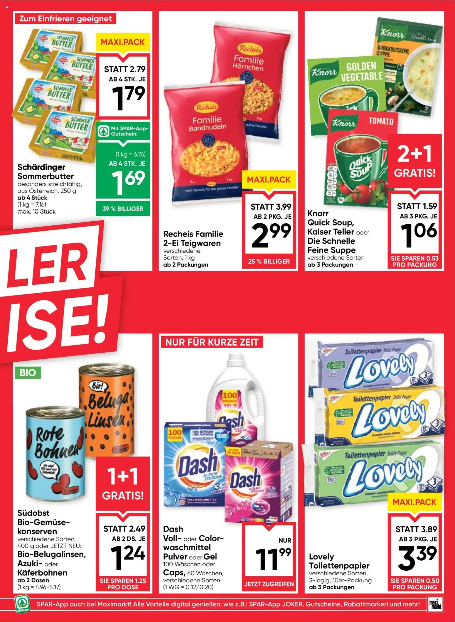 Maximarkt Flugblatt gültig ab 05.03.2026 | Seite: 3 | Produkte: Butter, Waschmittel