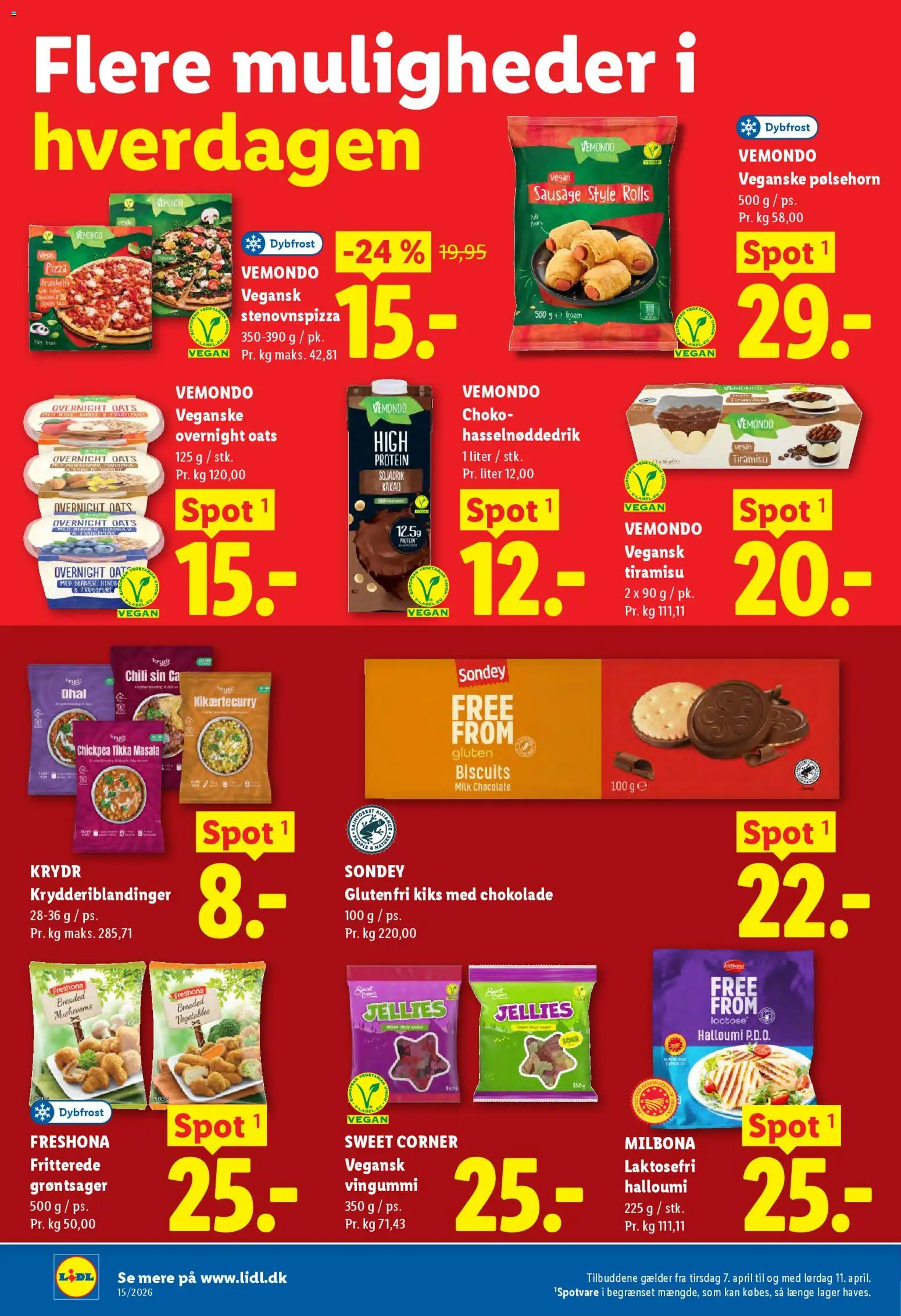 Lidl tilbudsavis – gyldig fra 07.04.2026 | Side: 14 | Produkter: Chokolade, Pølsehorn, Pizza, Vingummi