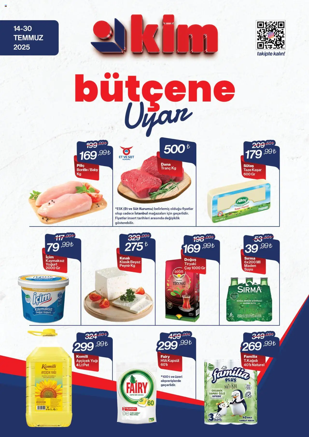 Kim Market Katalog - Marmara Insert - 14.07.2025 tarihinden itibaren geçerlidir | Sayfa: 1 | Ürünler: Peynir, Yoğurt, Piliç, Tuvalet kağıdı
