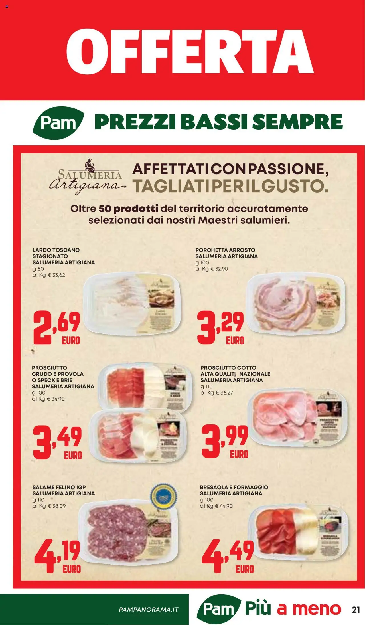 Volantino Panorama del 09.10.2025 | Pagina: 21 | Prodotti: Speck, Salame, Formaggio, Prosciutto