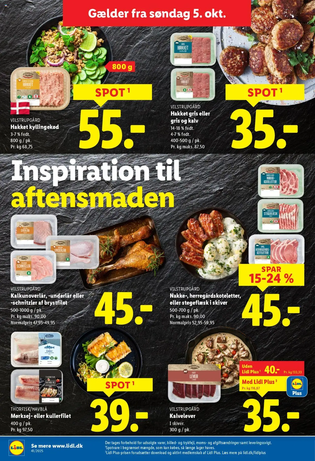 Lidl tilbudsavis – gyldig fra 05.10.2025 | Side: 17 | Produkter: Kyllingekød, Koteletter, Schnitzler, Søm