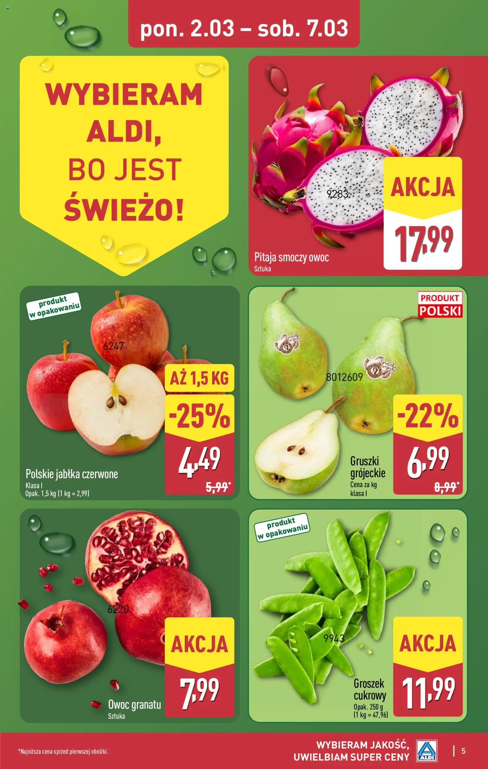 Aldi Polsko leták od 02.03.2026 | Strana: 5 | Produkty: Jablka