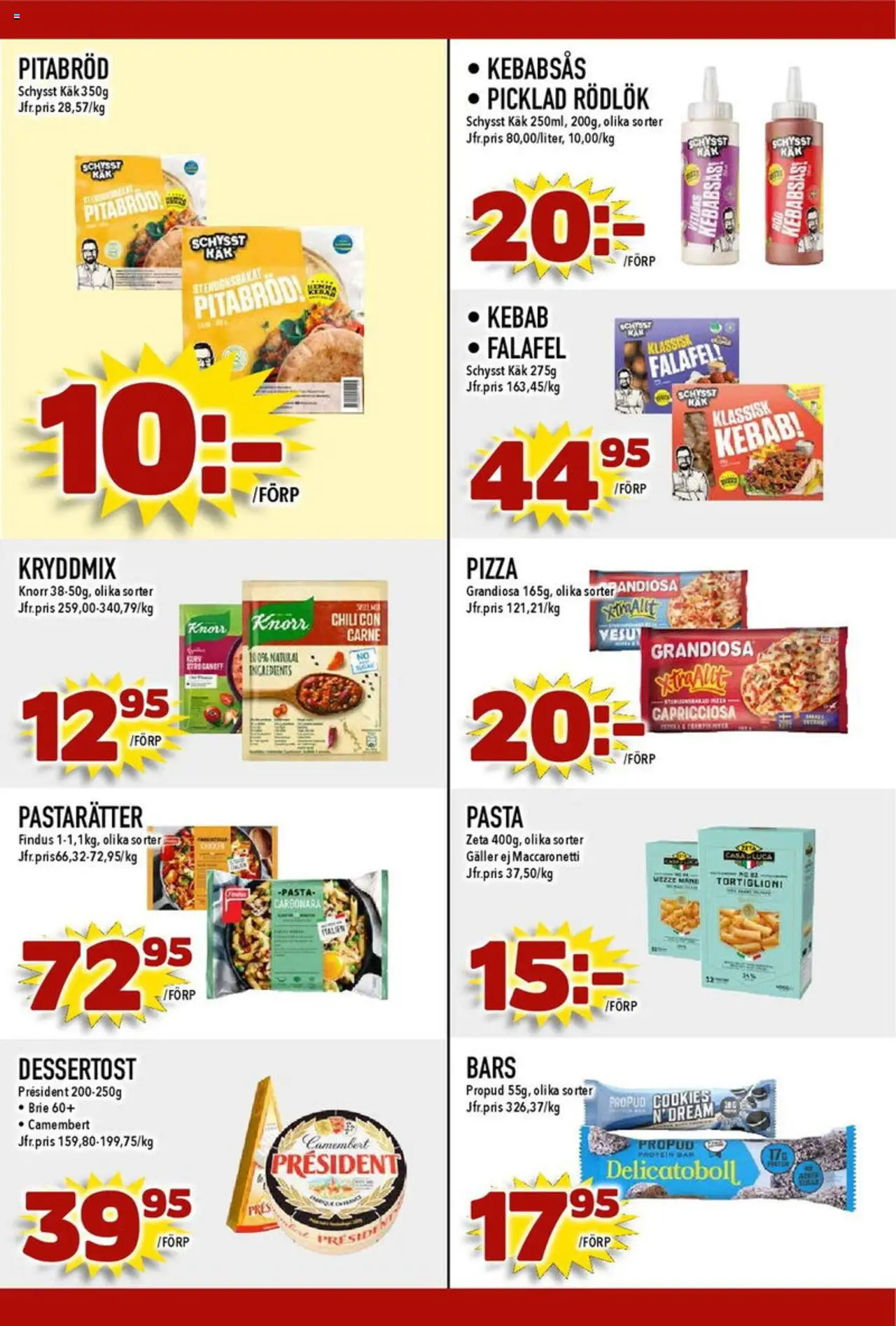 Nya Pulsen reklamblad aktuell från 08.09.2025 | Sida: 17 | Produkter: Galler, Rödlök, Falafel, Pasta