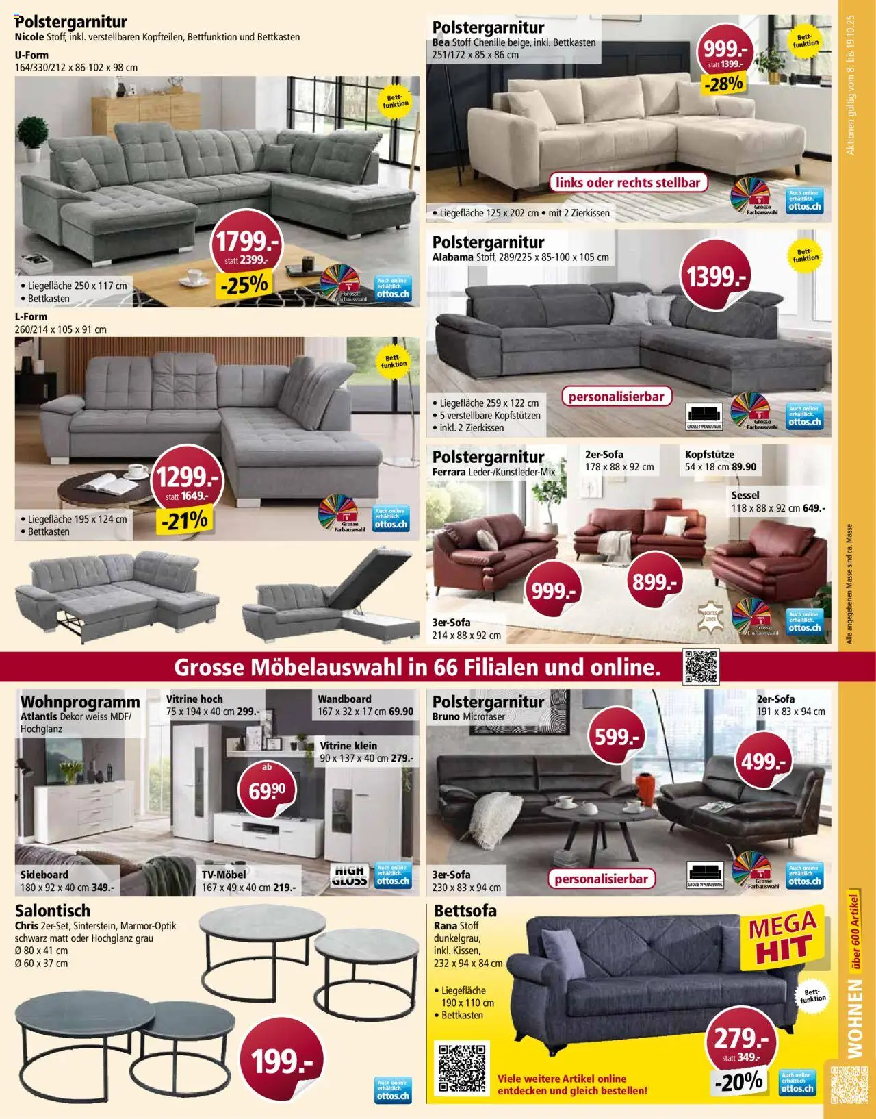 Otto's Aktionen – gültig ab 08.10.2025 | Seite: 11 | Produkte: Vitrine, Sessel, Wandboard, Sideboard
