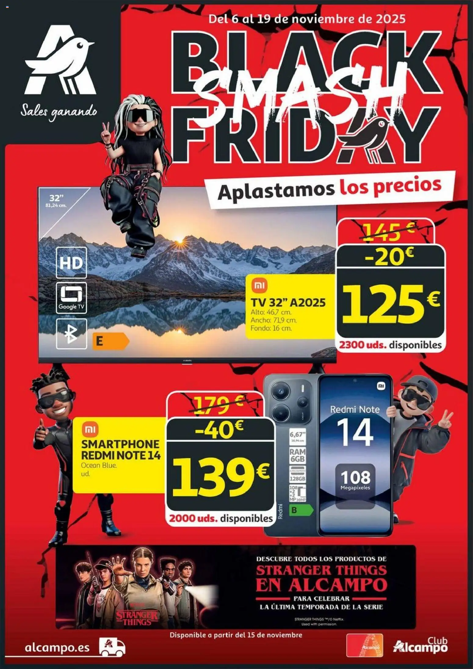 Alcampo - Black Friday │ válido desde el 06.11.2025 | Página: 1 | Productos: Smartphone