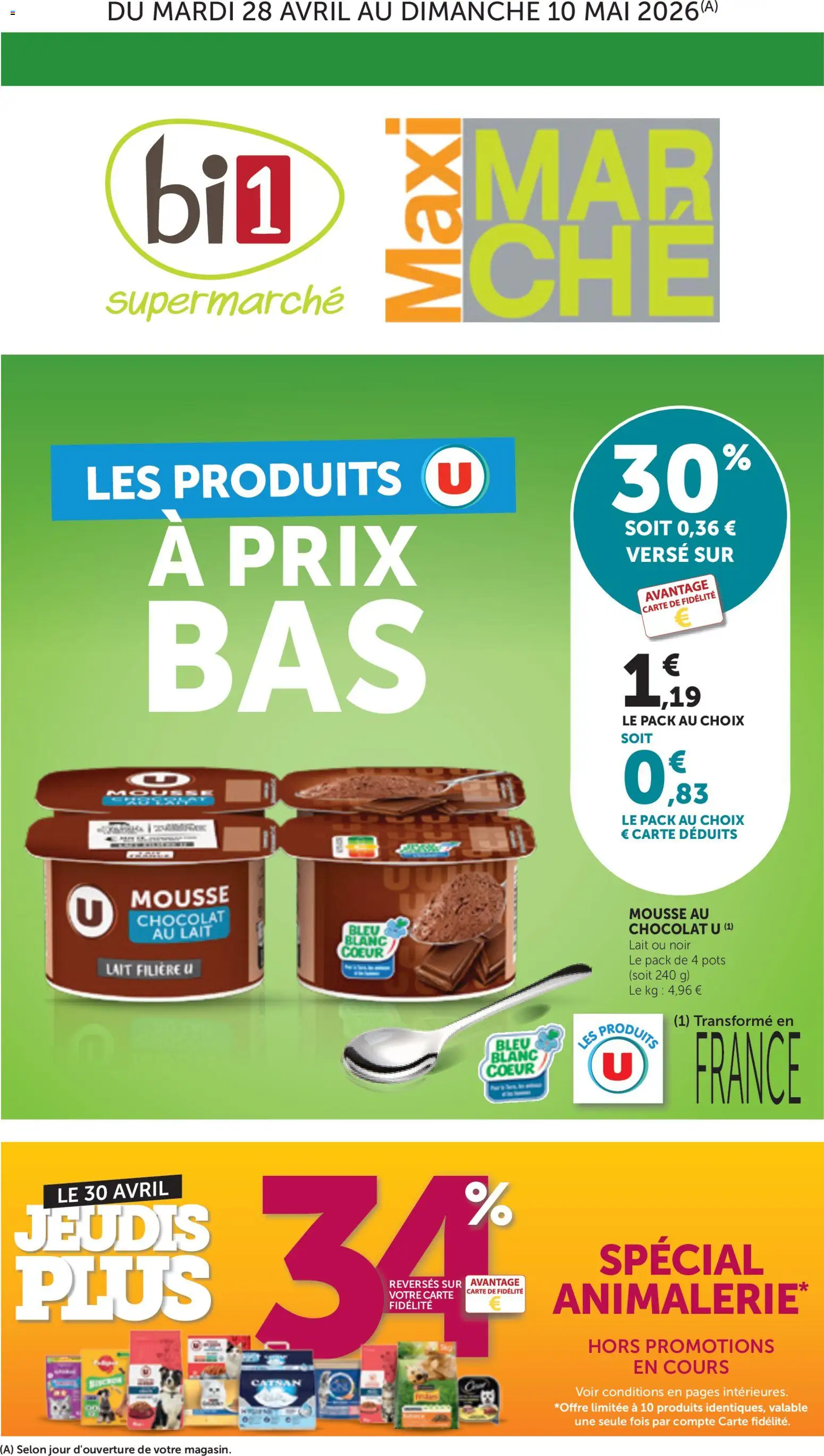 {H1} | Page: 1 | Produits: Mousse, Lait, Chocolat