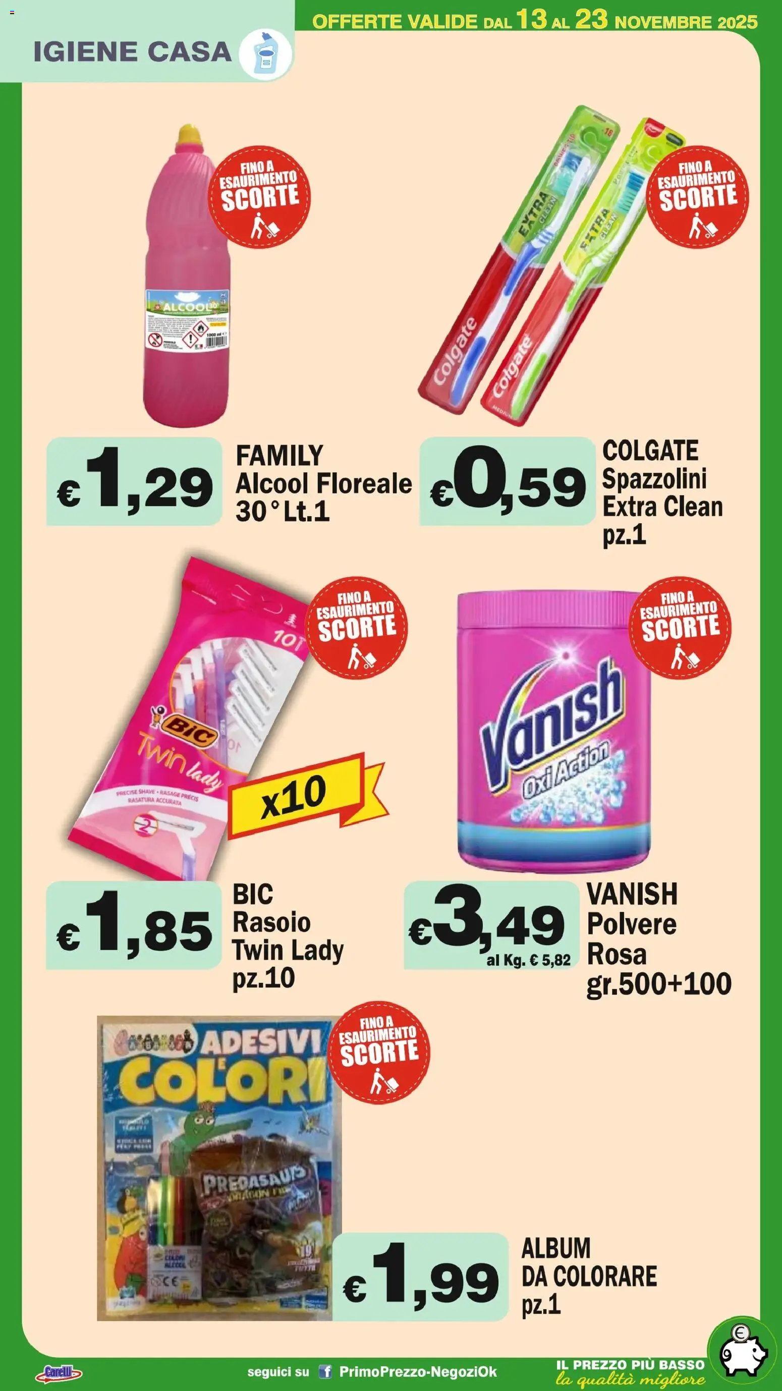 Volantino Primo Prezzo del 13.11.2025 | Pagina: 30 | Prodotti: Rasoio