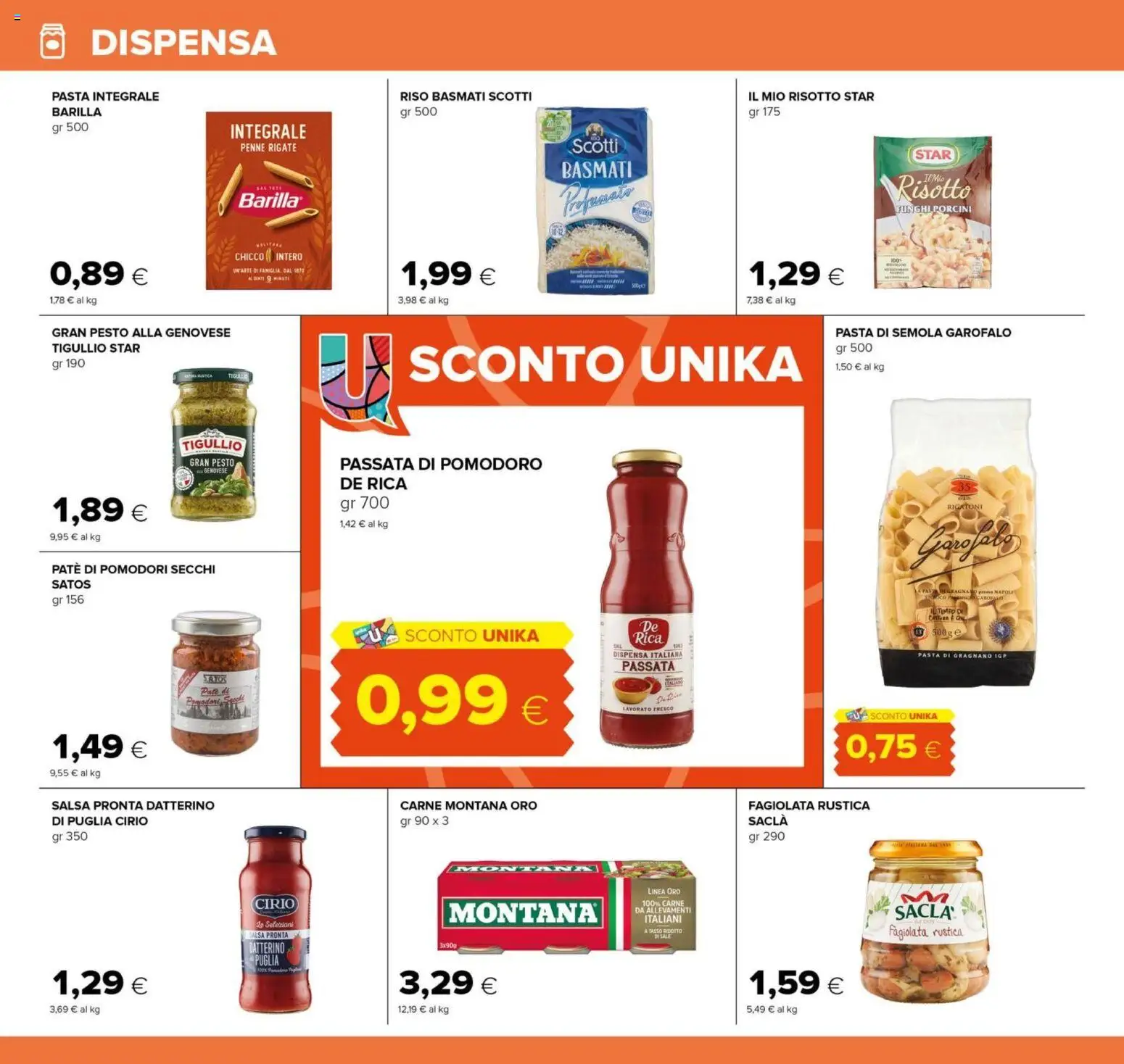 Volantino Oasi del 22.04.2026 | Pagina: 12 | Prodotti: Sale, Pasta, Passata di pomodoro, Pomodori secchi