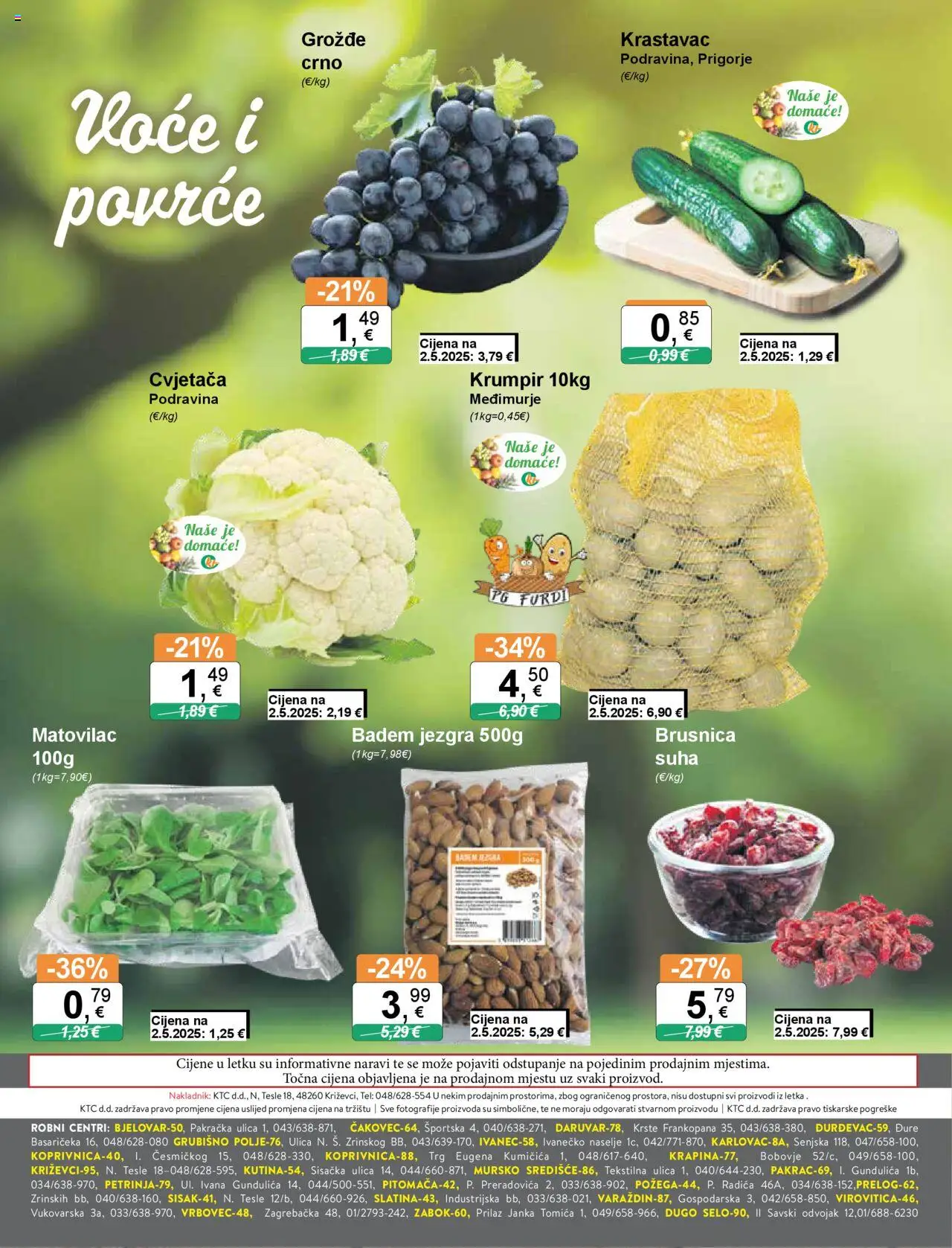 KTC katalog | vrijedi od 11.09.2025 | Stranica: 9 | Proizvodi: Krumpir, Voće, Badem, Brusnica