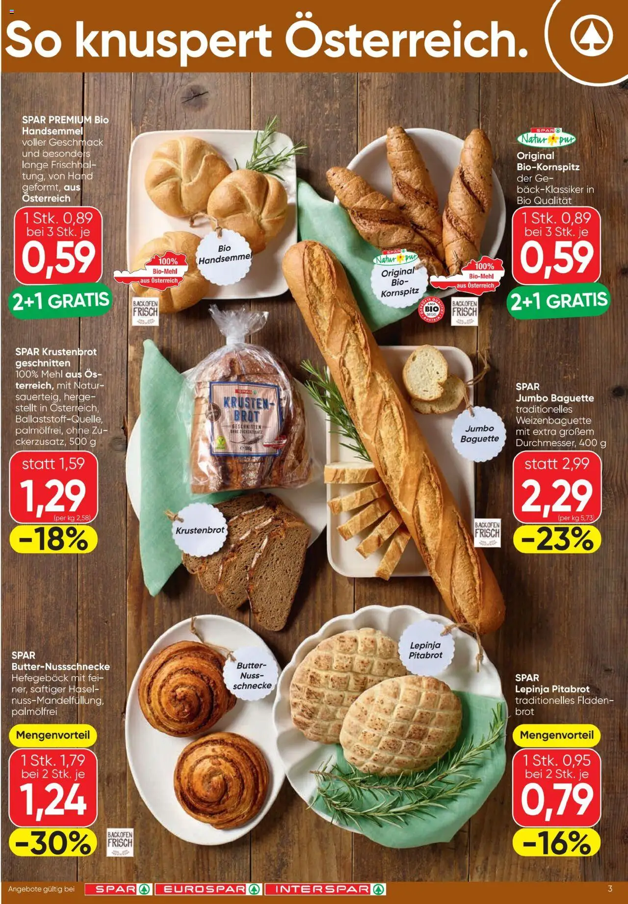 Spar Flugblatt gültig ab 07.08.2025 | Seite: 3 | Produkte: Jääkaappipakastin, Butter, Brot