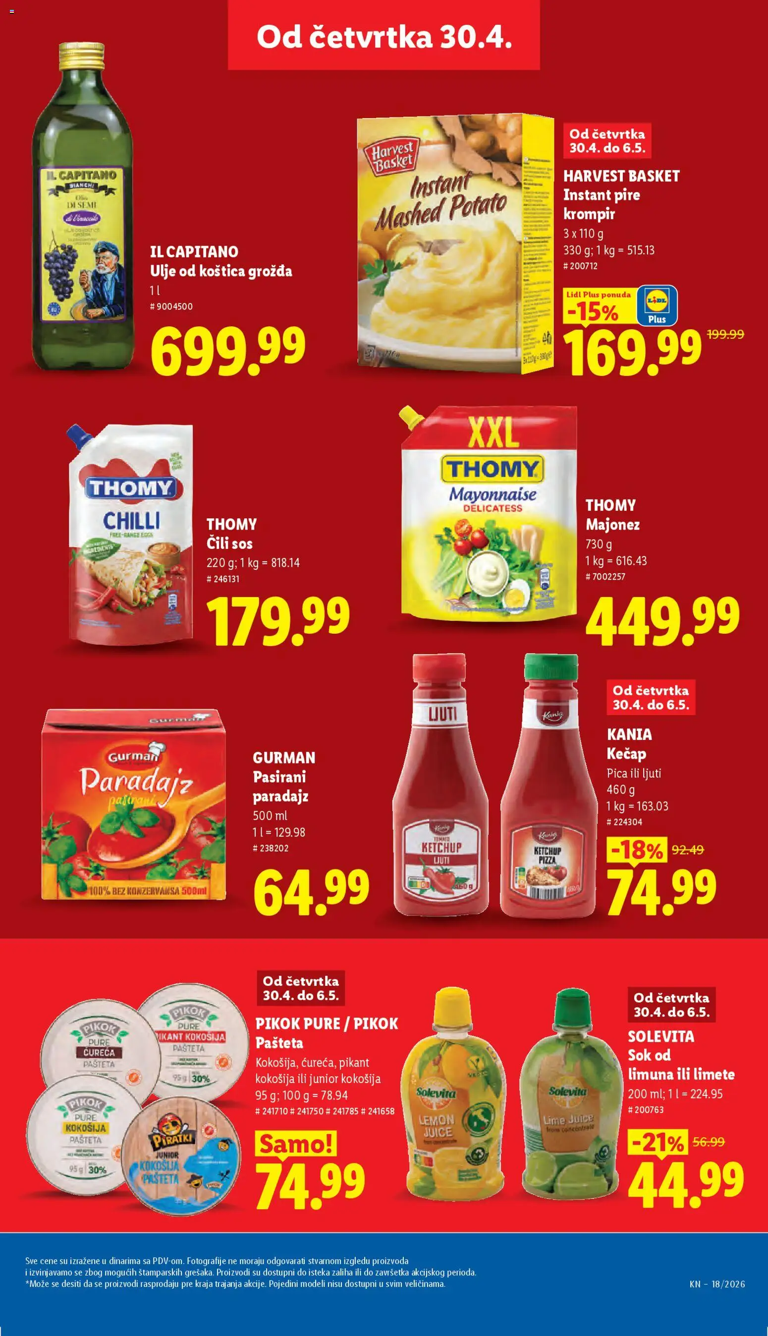 Lidl katalog - važi od 30.04.2026 | Strana: 31 | Proizvode: Kečap, Sos, Sok, Pašteta