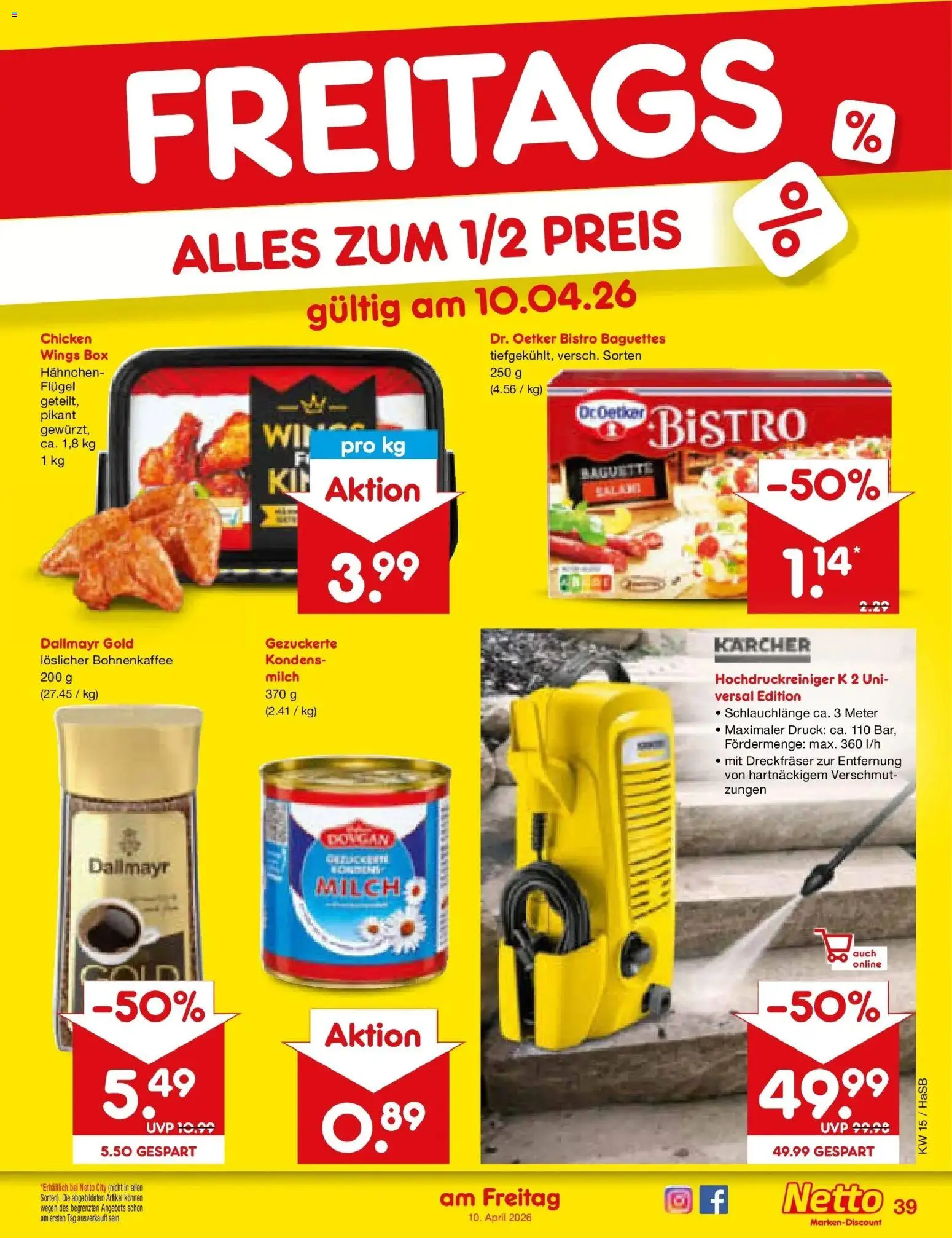 Netto Marken-Discount Prospekt Wuppertal	 – gültig ab 07.04.2026 | Seite: 57 | Produkte: Milch, Box, Baguette, Dallmayr