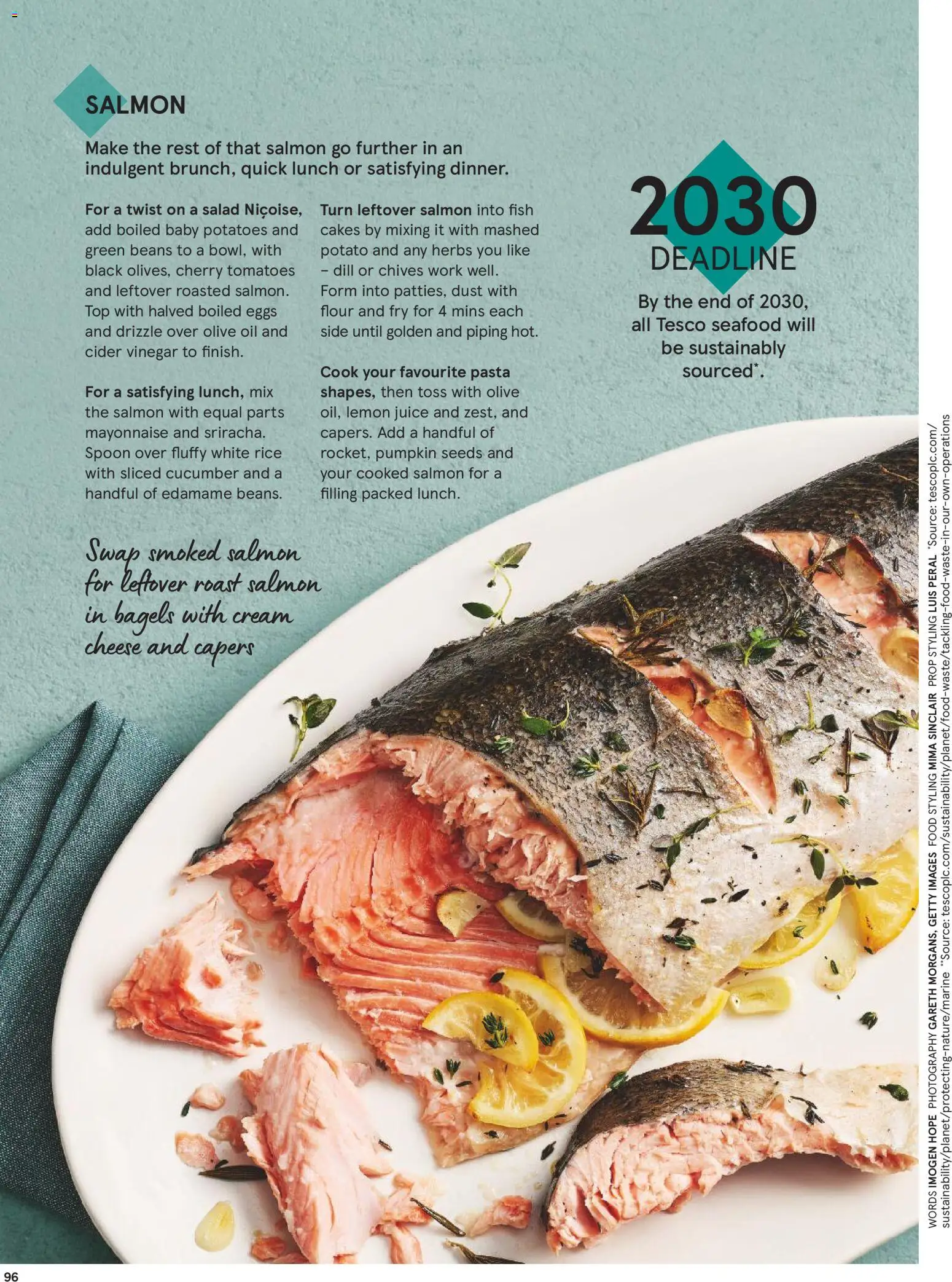 {H1} | Page: 96 | Products: Lemon juice, Cheese, Cream, Salad