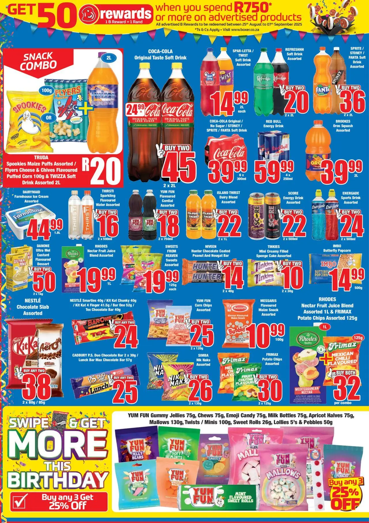 Boxer - Free State, Northern Cape, North West - Specials │ valid from 11.08.2025 | Page: 4 | Products: Corn, Cheese, Ice cream, Dairy blend