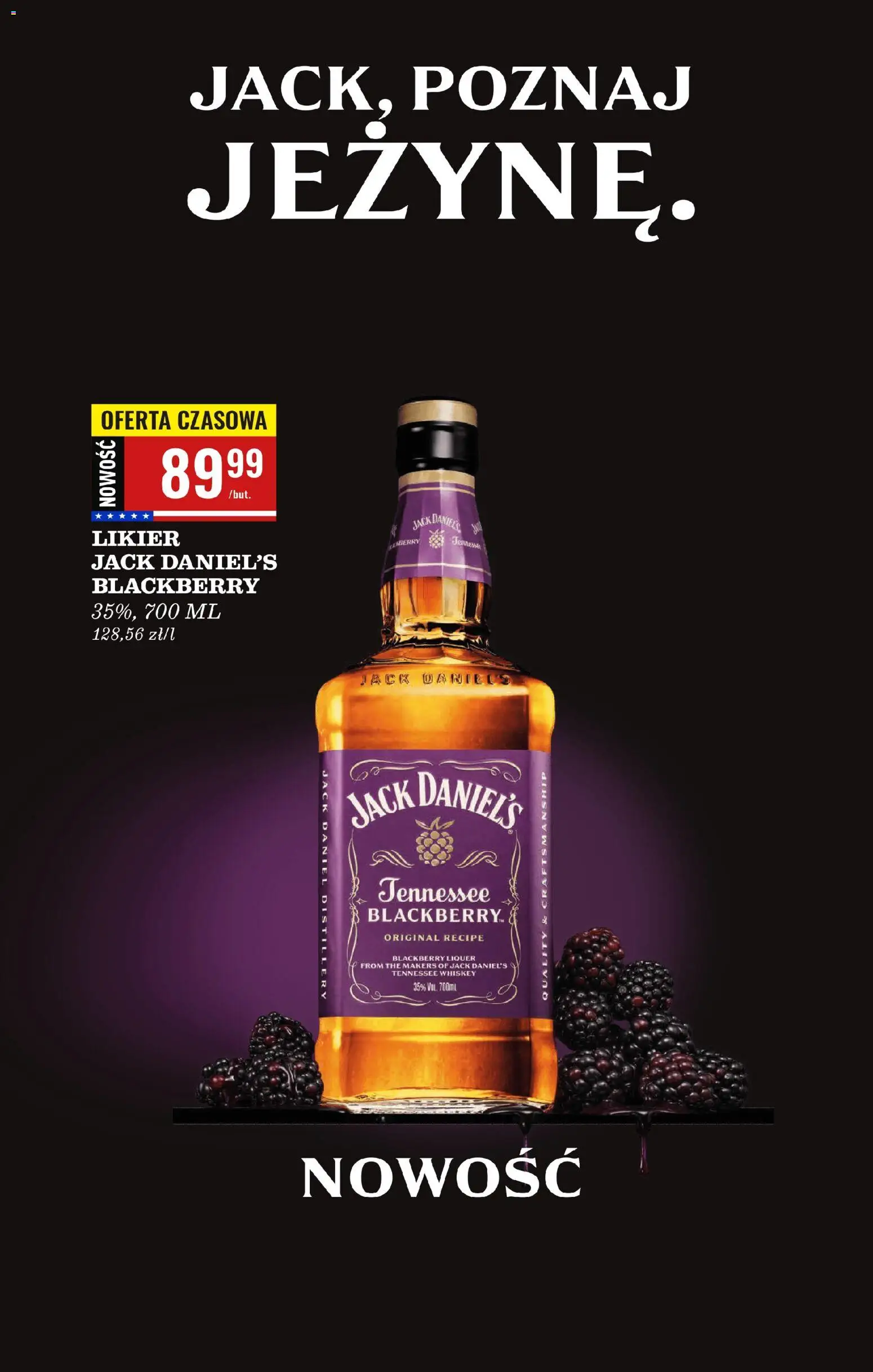 Biedronka gazetka - Czas na toast od 17.11.2025 | Strona: 24 | Produkty: Jack Daniel's