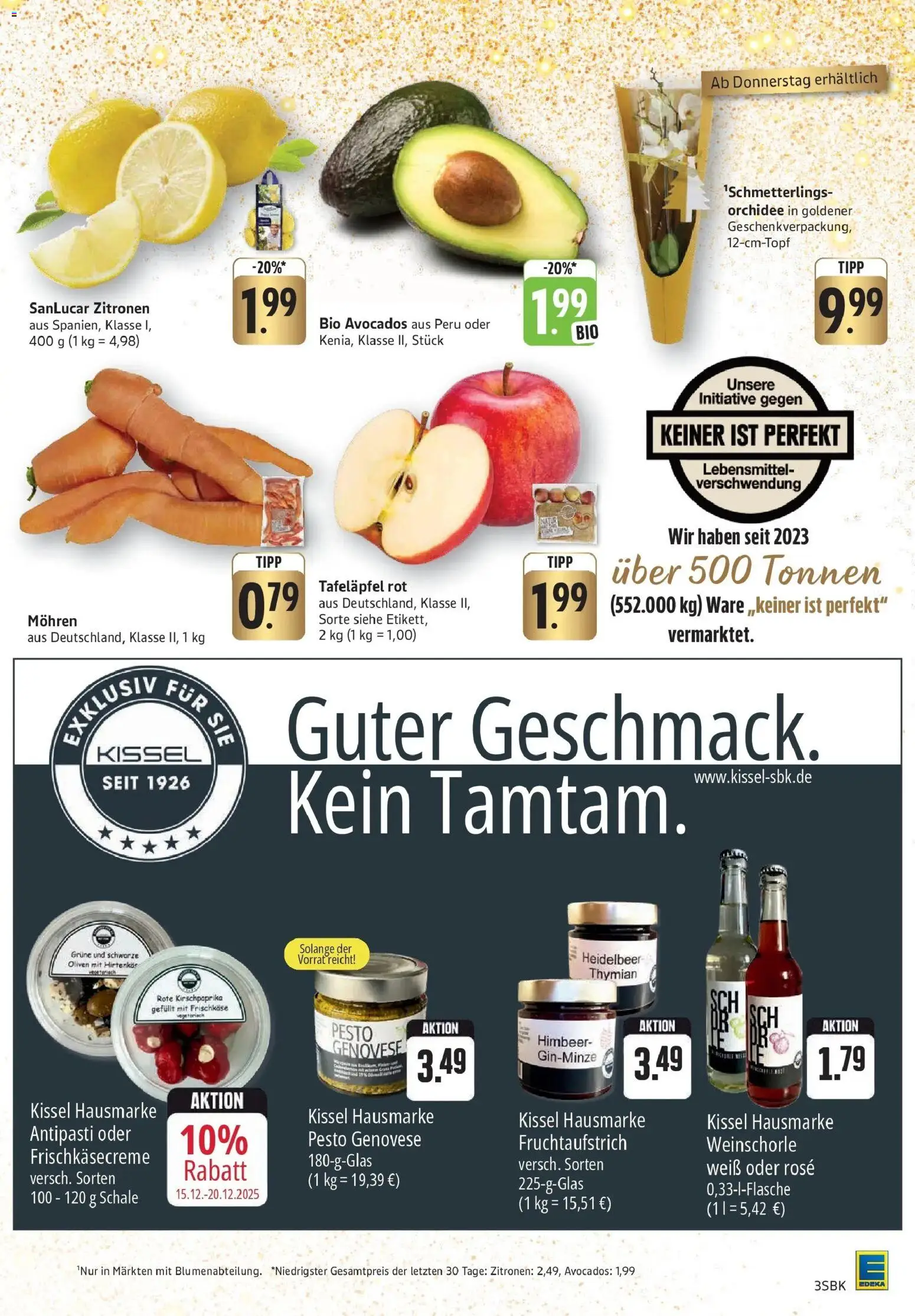 Edeka prospekt Walldorf	 – gültig ab 15.12.2025 | Seite: 3 | Produkte: Orchidee, Mohren, Frischkase, Zitronen