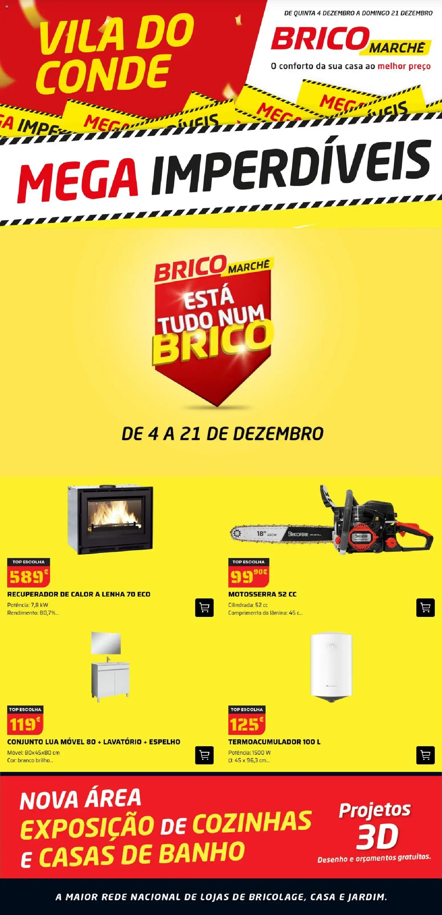 BricoMarché - Mega Imperdíveis - Vila do Conde │ válido de 04.12.2025 | Página: 1 | Produtos: Top, Lavatório, Banho, Espelho